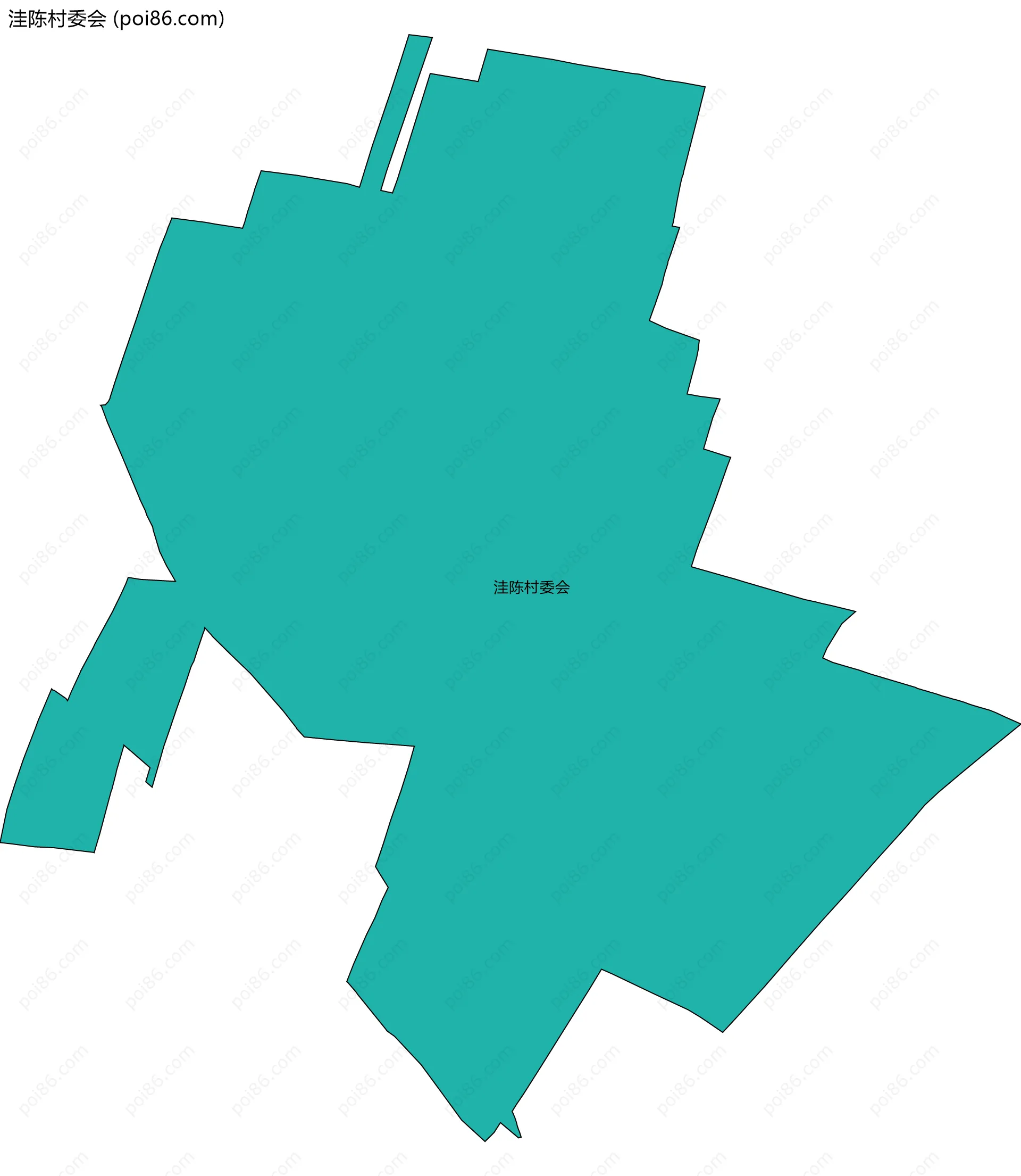 洼陈村委会边界地图