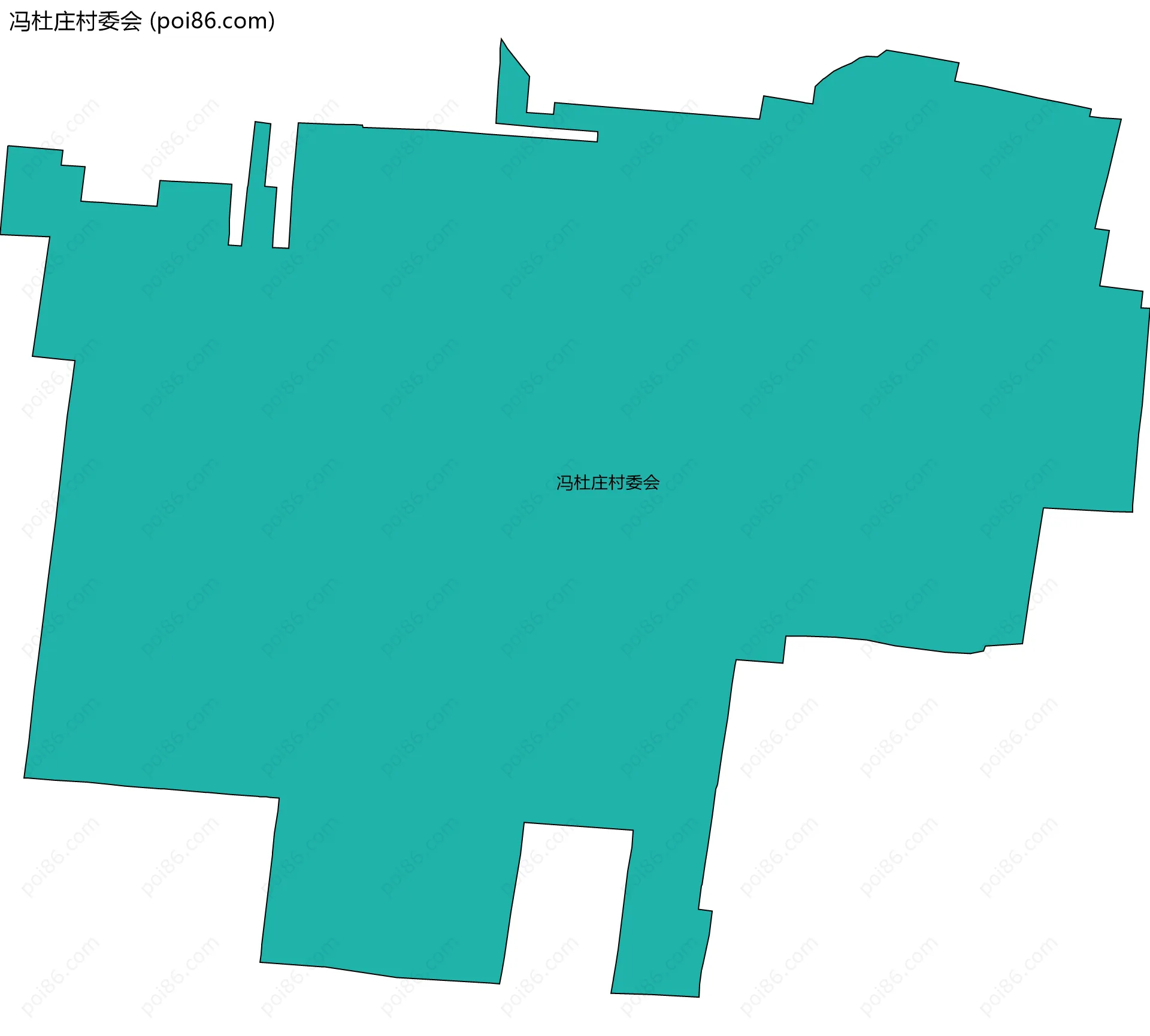 冯杜庄村委会边界地图