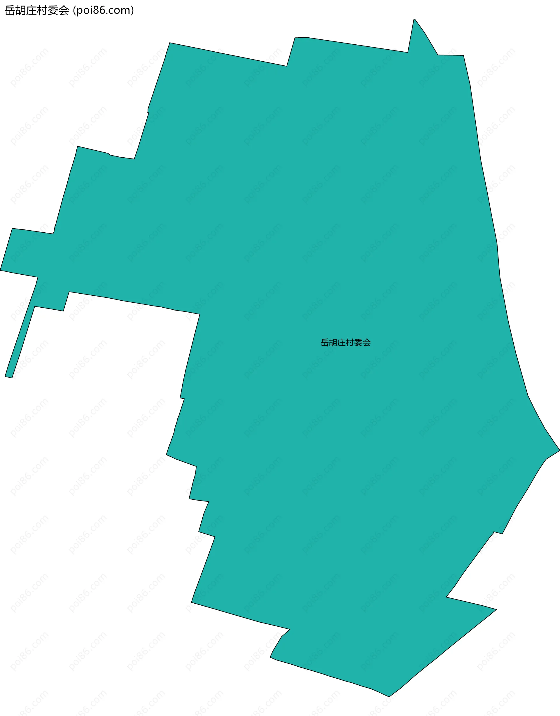 岳胡庄村委会边界地图