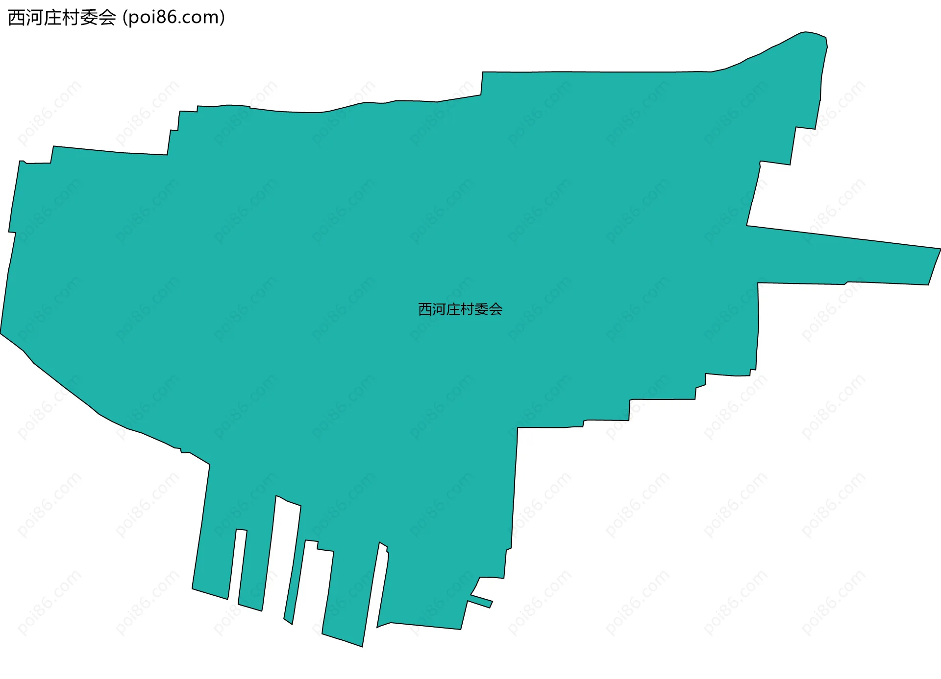 西河庄村委会边界地图