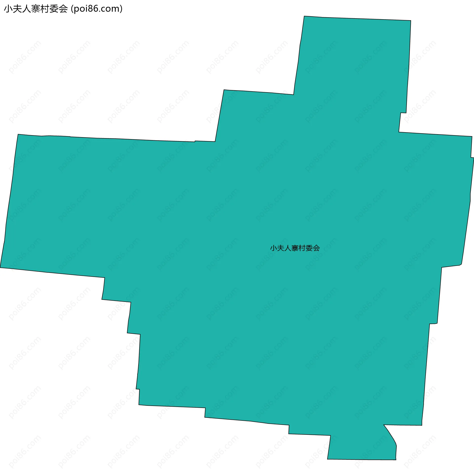 小夫人寨村委会边界地图