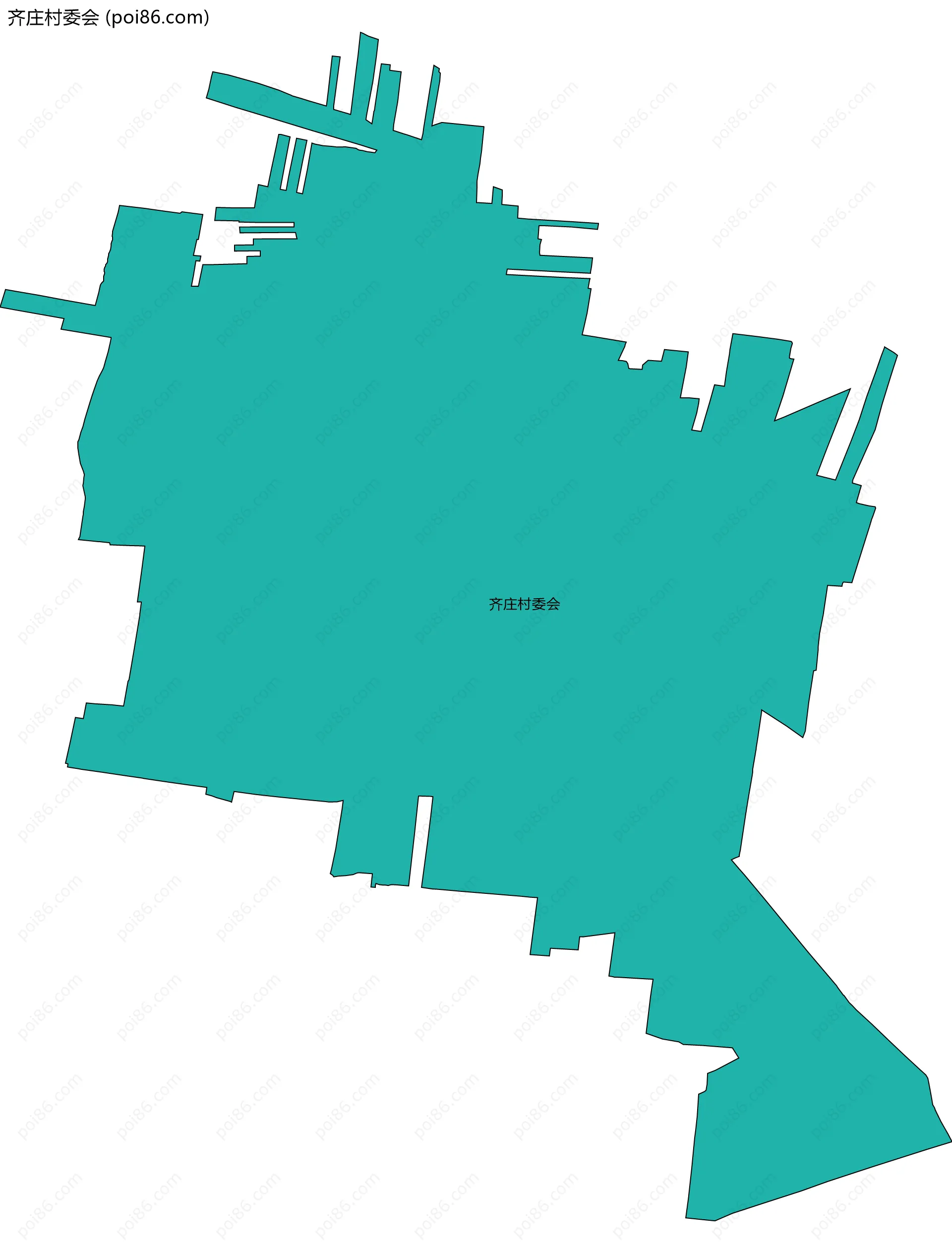 齐庄村委会边界地图