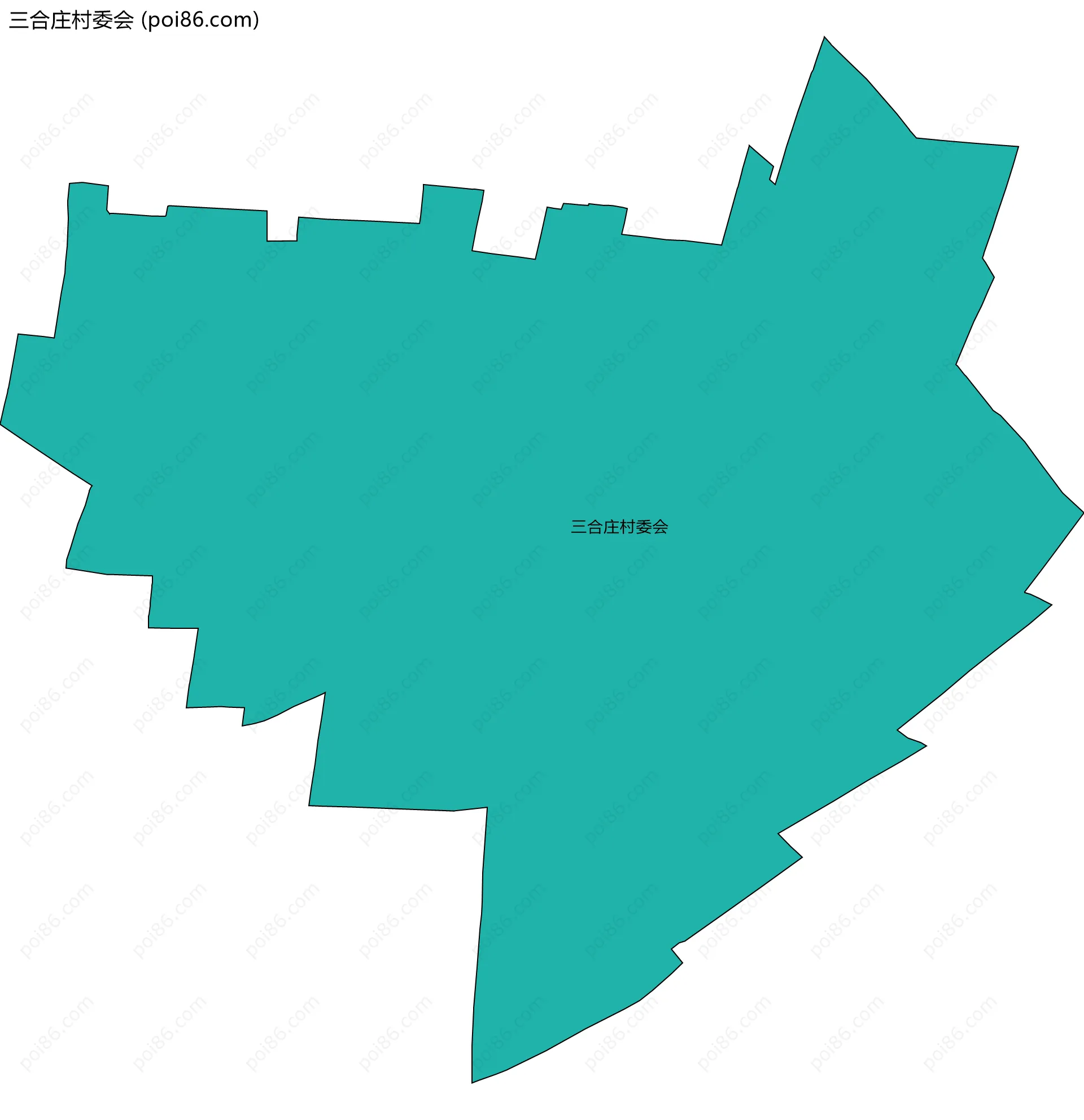 三合庄村委会边界地图