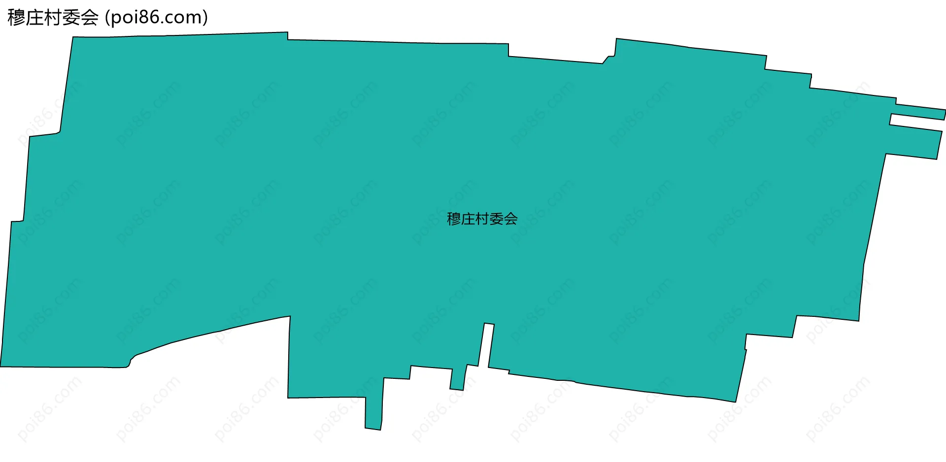 穆庄村委会边界地图