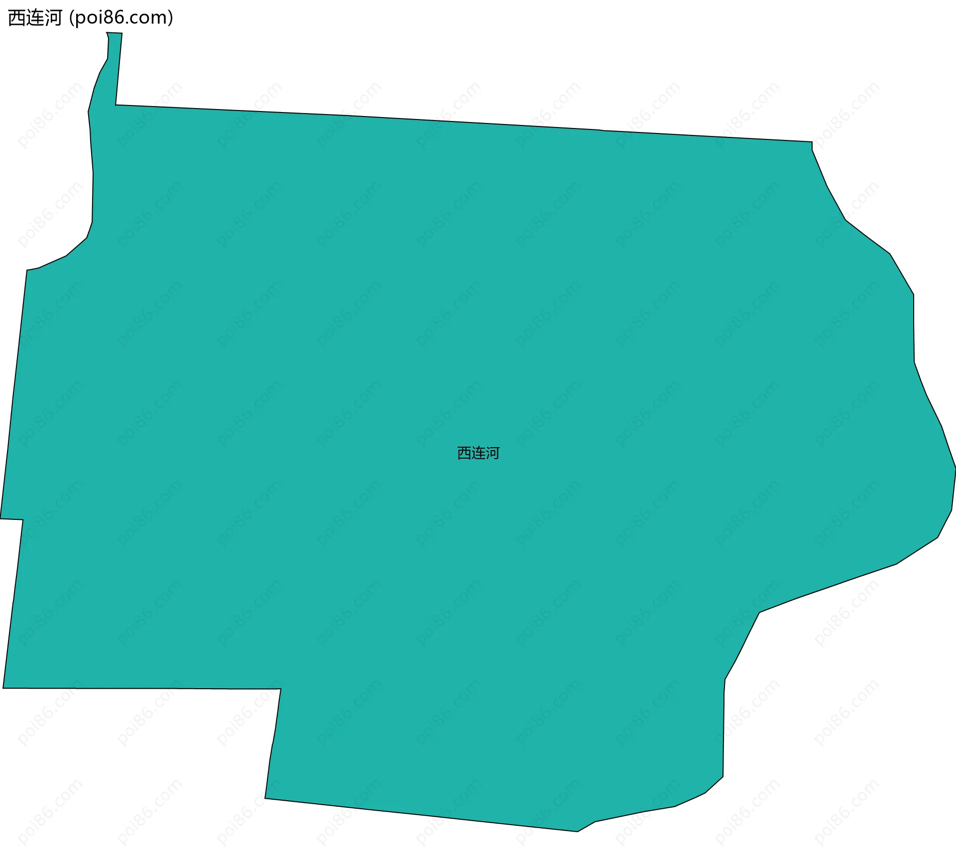 西连河边界地图