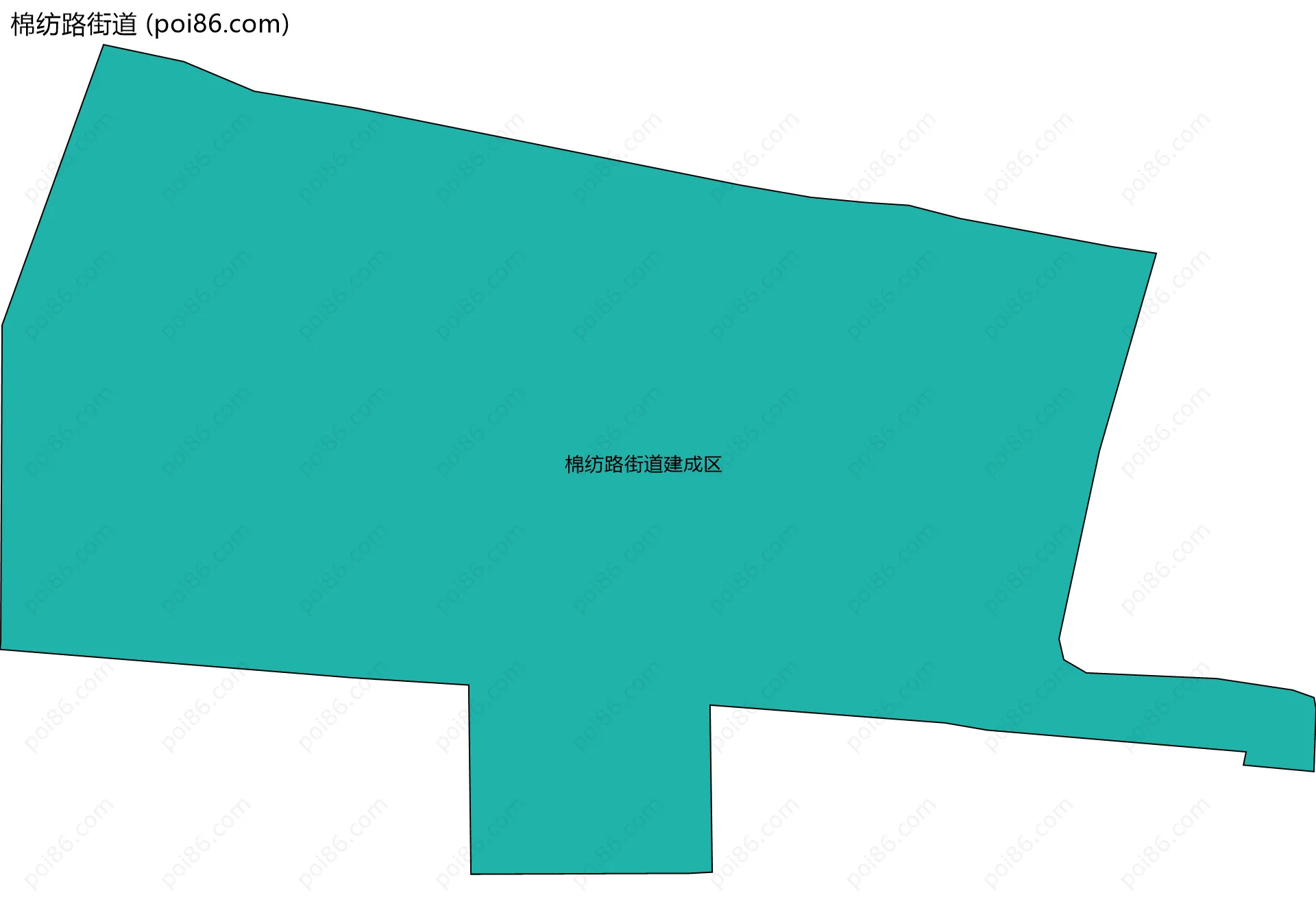棉纺路街道边界地图(五级行政区划)