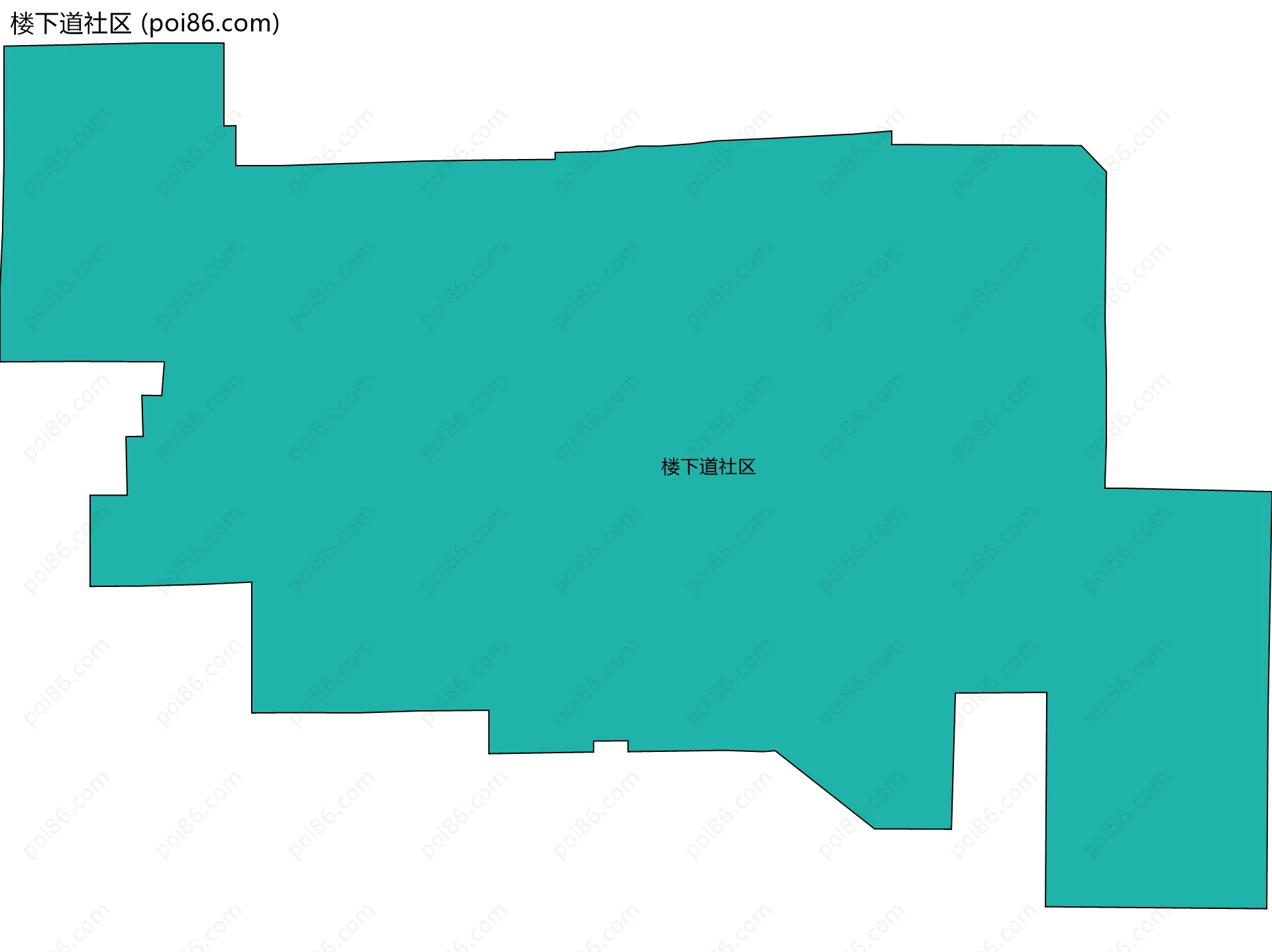 楼下道社区边界地图