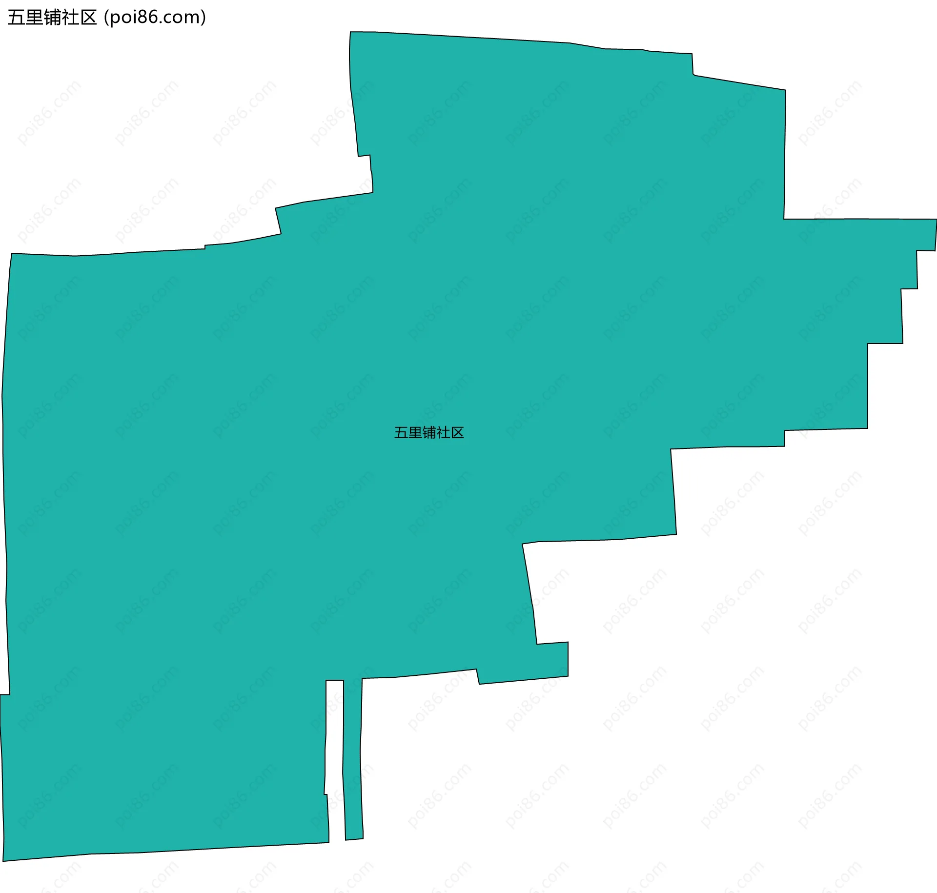 五里铺社区边界地图