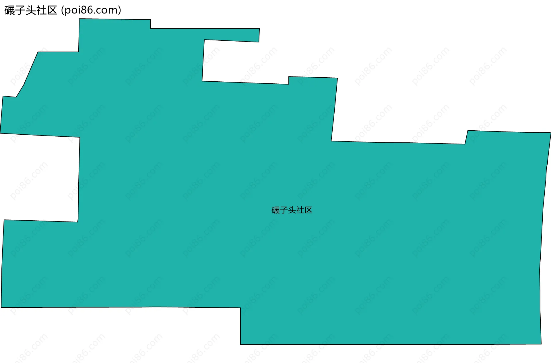 碾子头社区边界地图