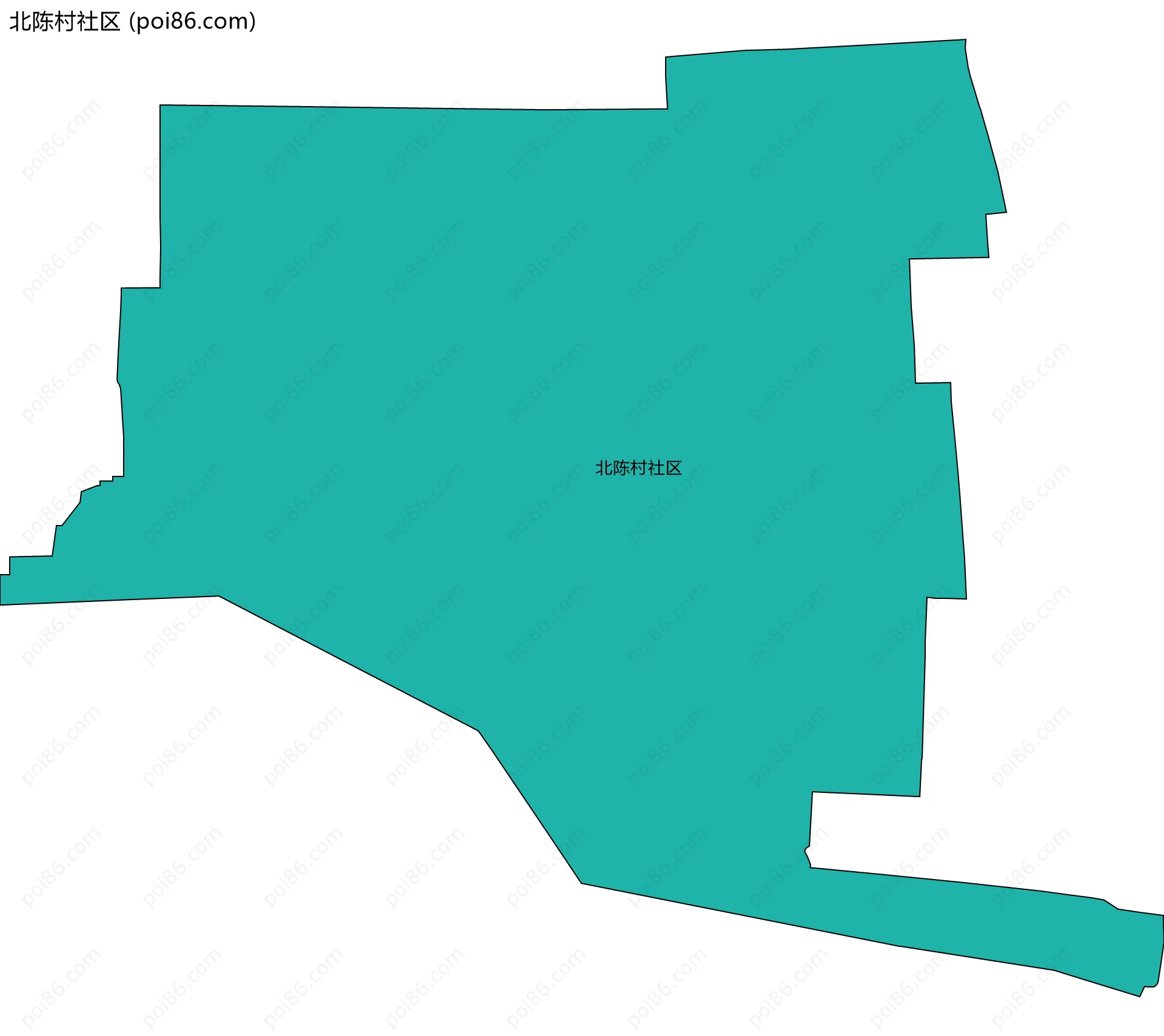 北陈村社区边界地图