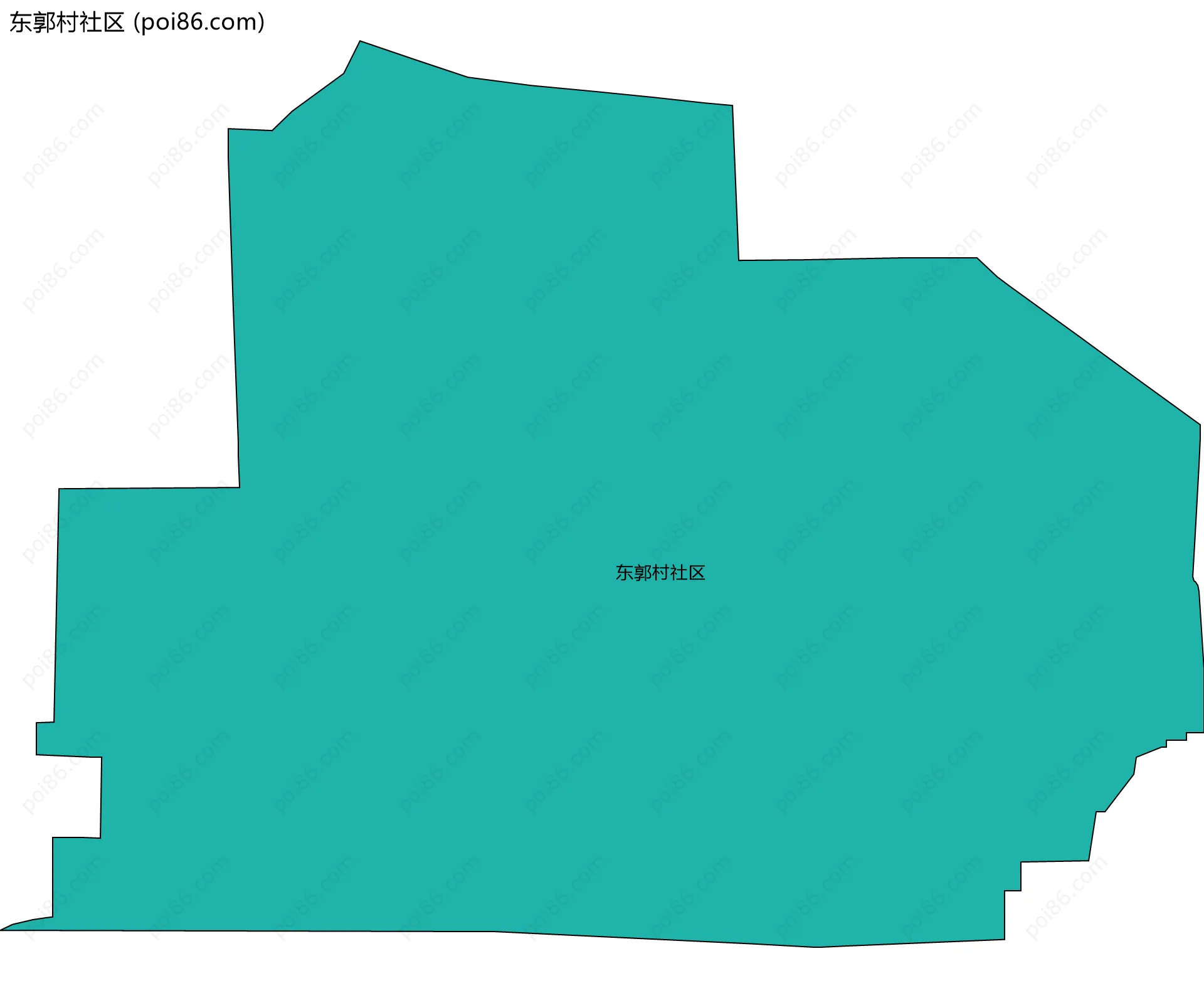 东郭村社区边界地图