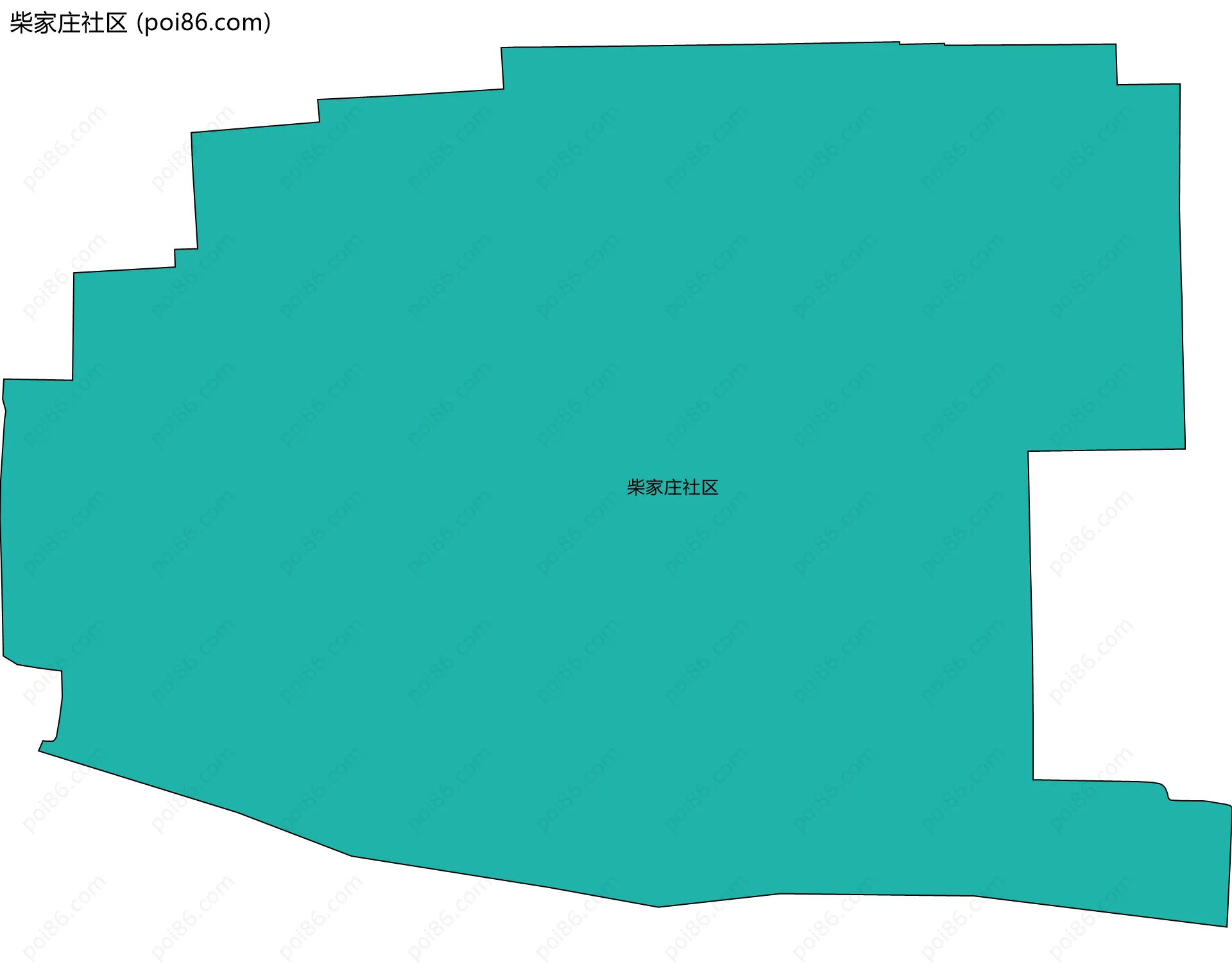 柴家庄社区边界地图