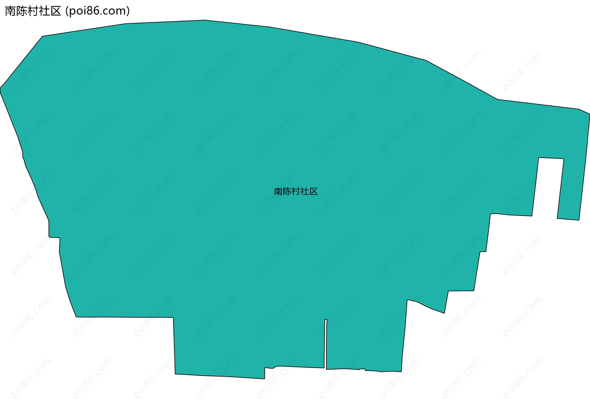 南陈村社区边界地图