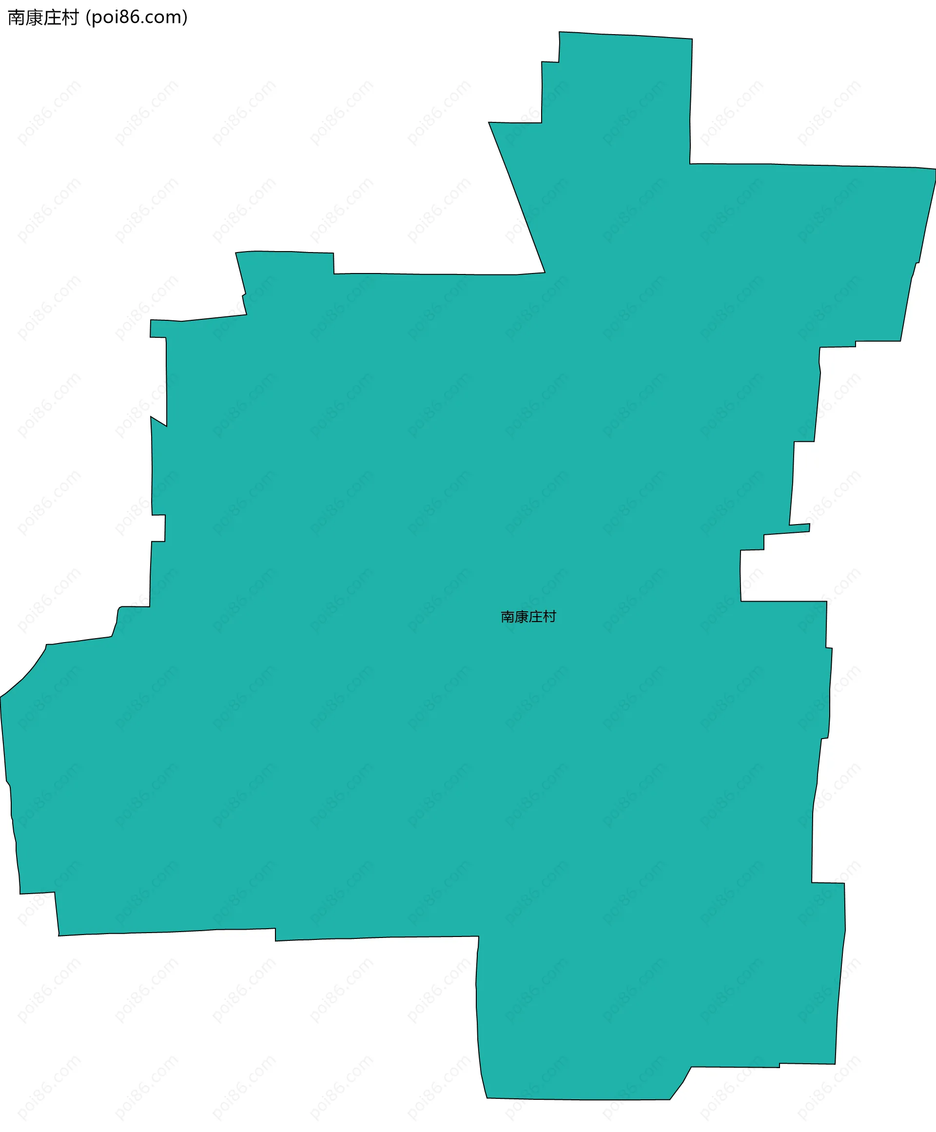 南康庄村边界地图