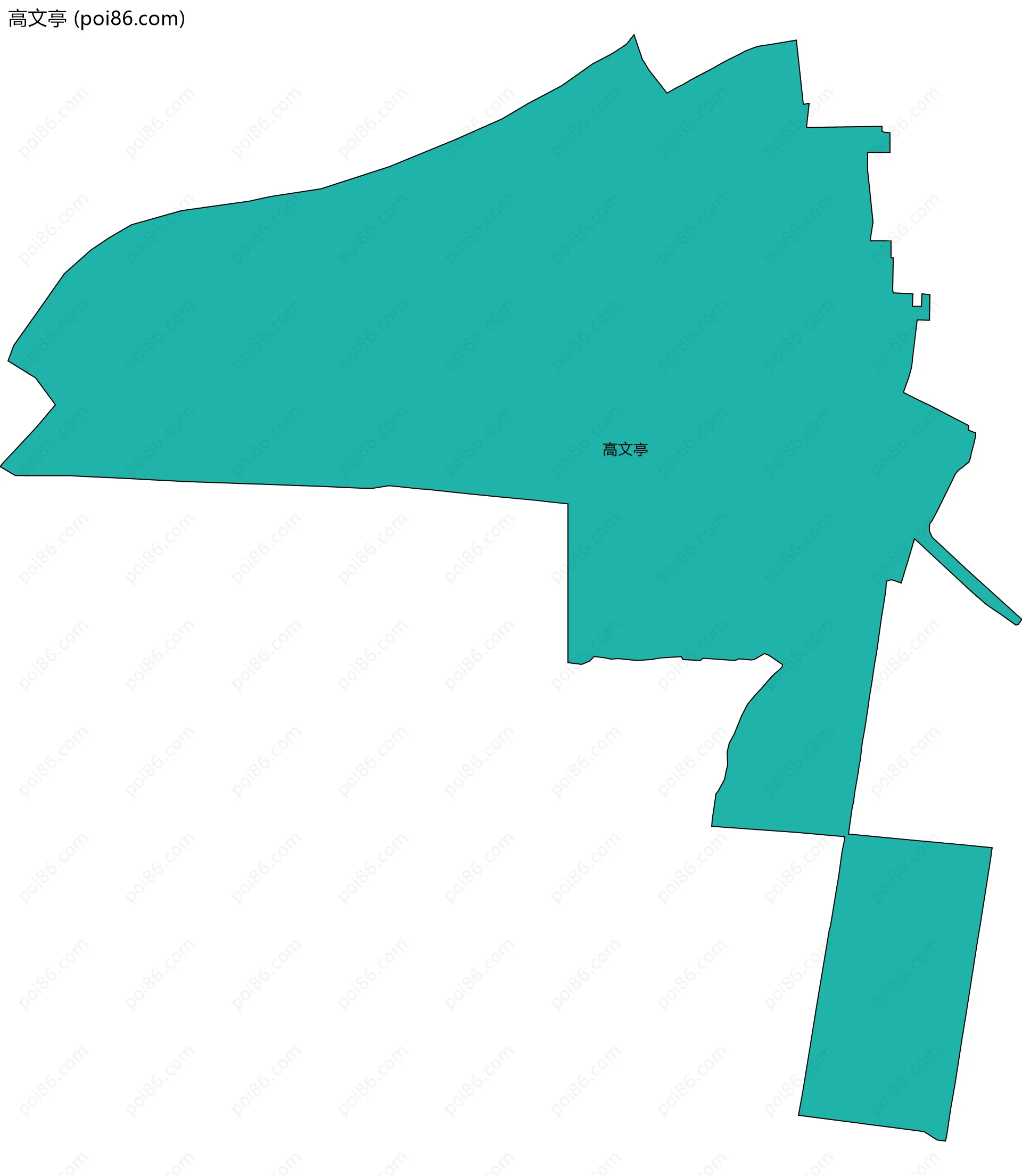 高文亭边界地图