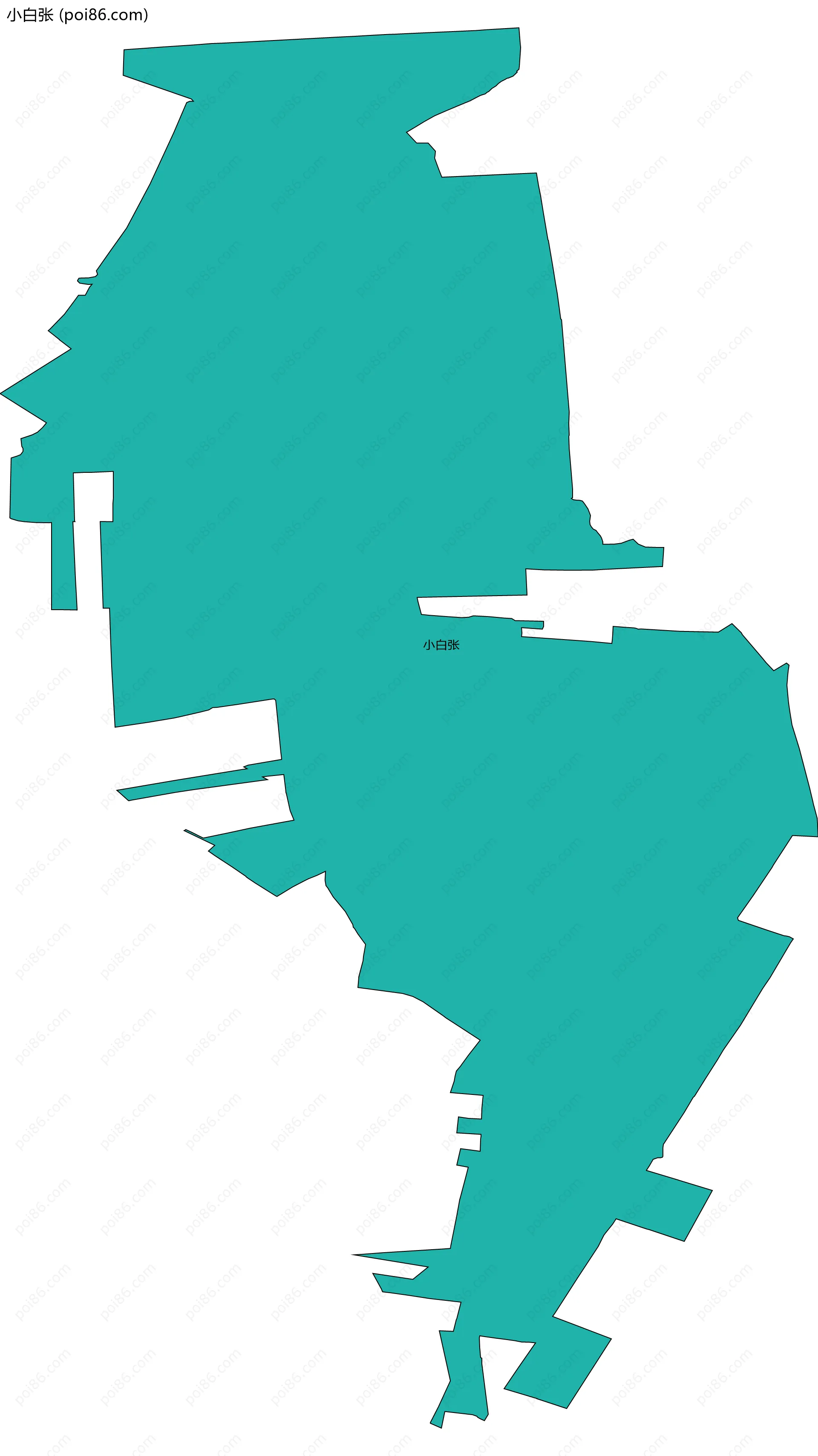 小白张边界地图