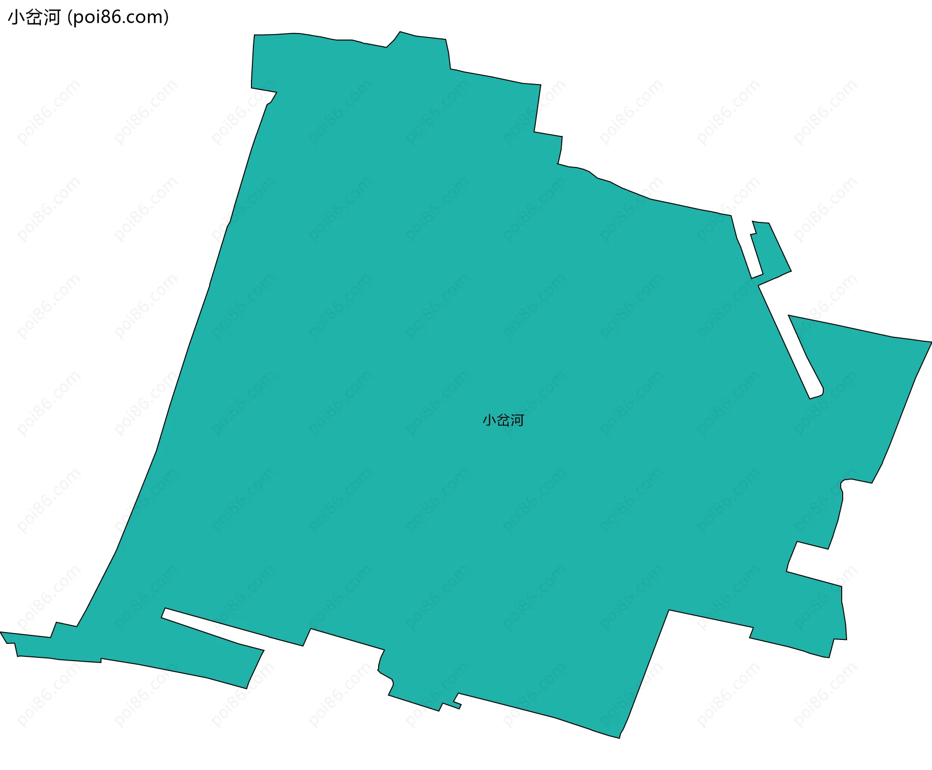 小岔河边界地图