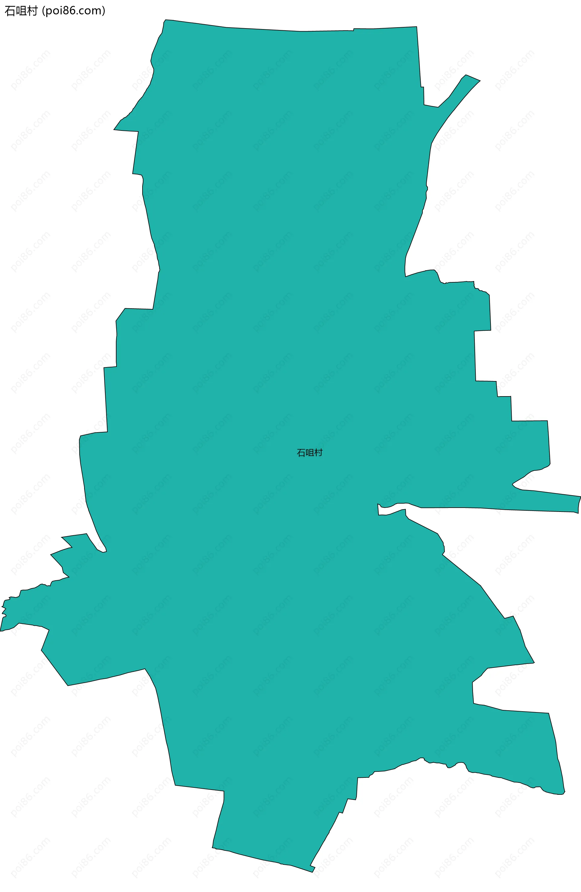 石咀村边界地图