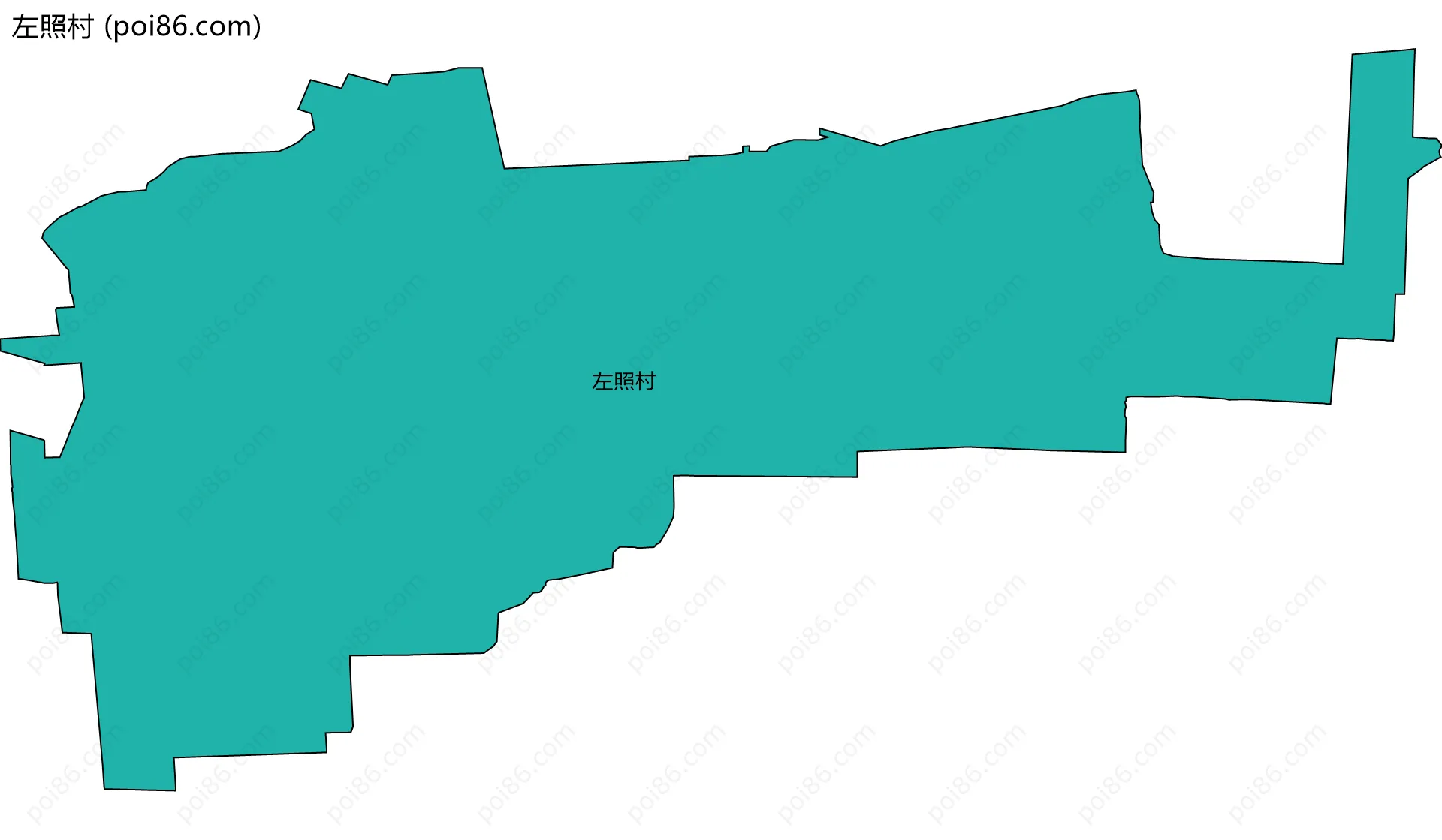 左照村边界地图