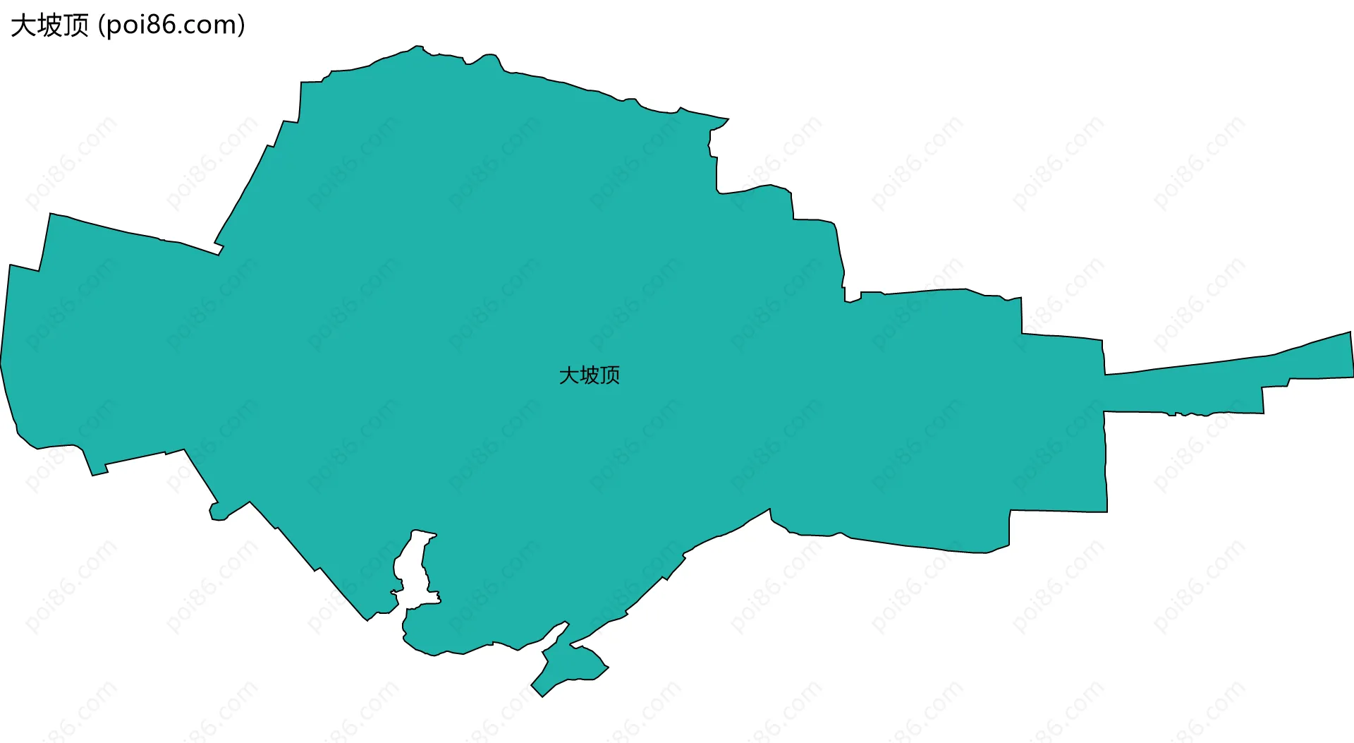 大坡顶边界地图