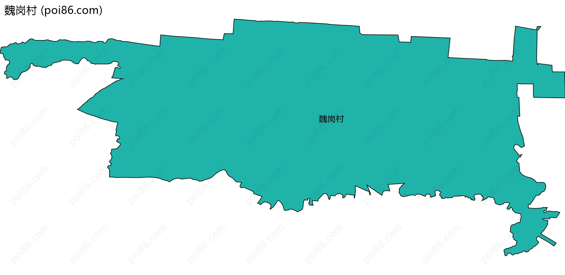 魏岗村边界地图