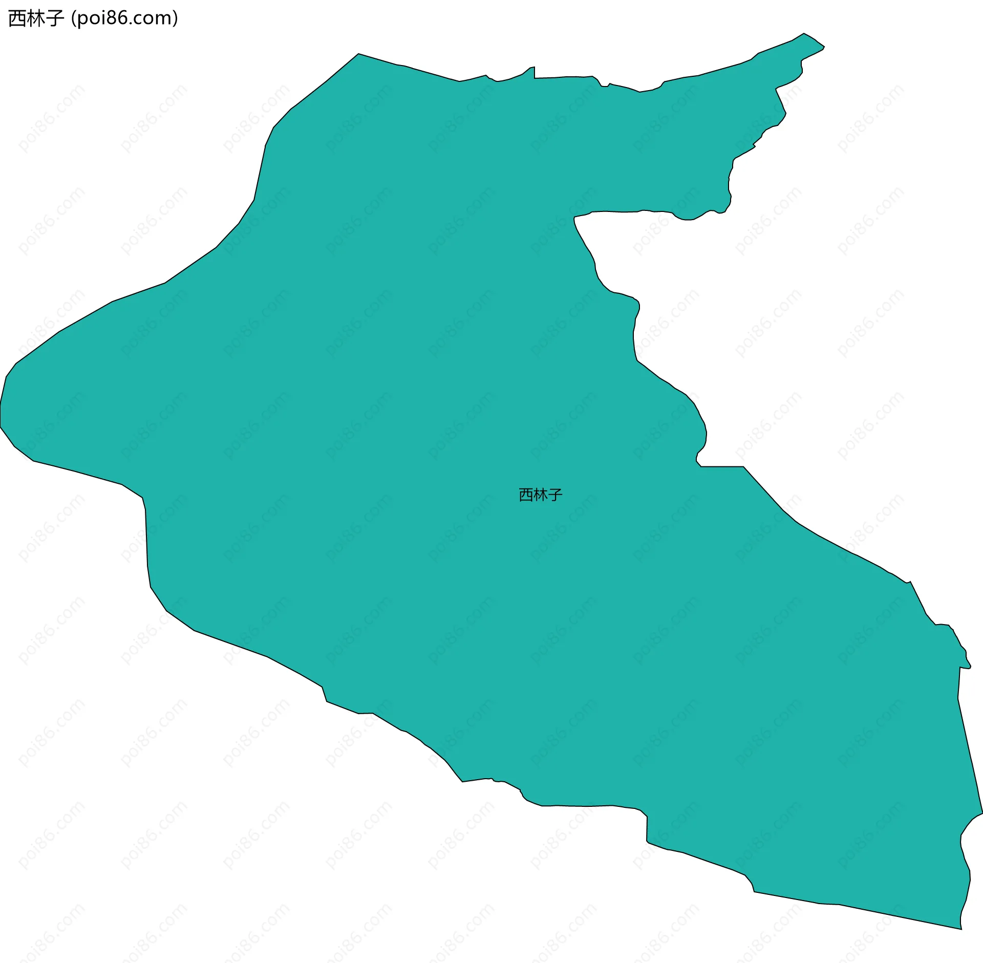 西林子边界地图