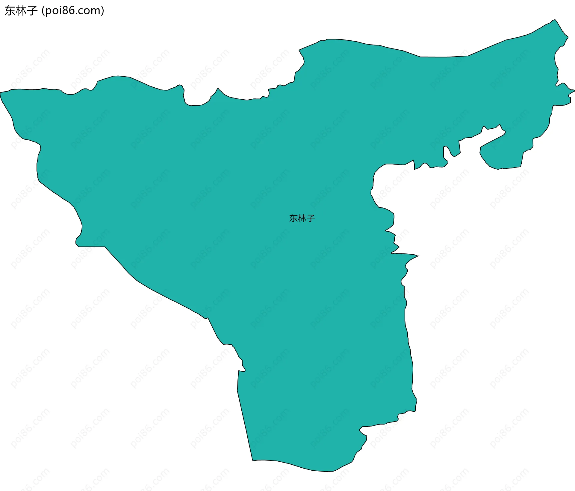 东林子边界地图