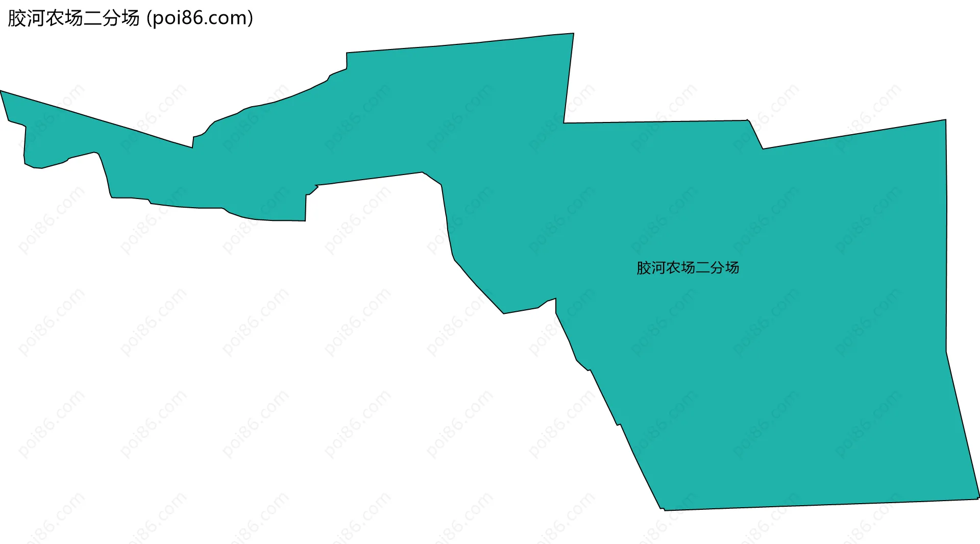胶河农场二分场边界地图