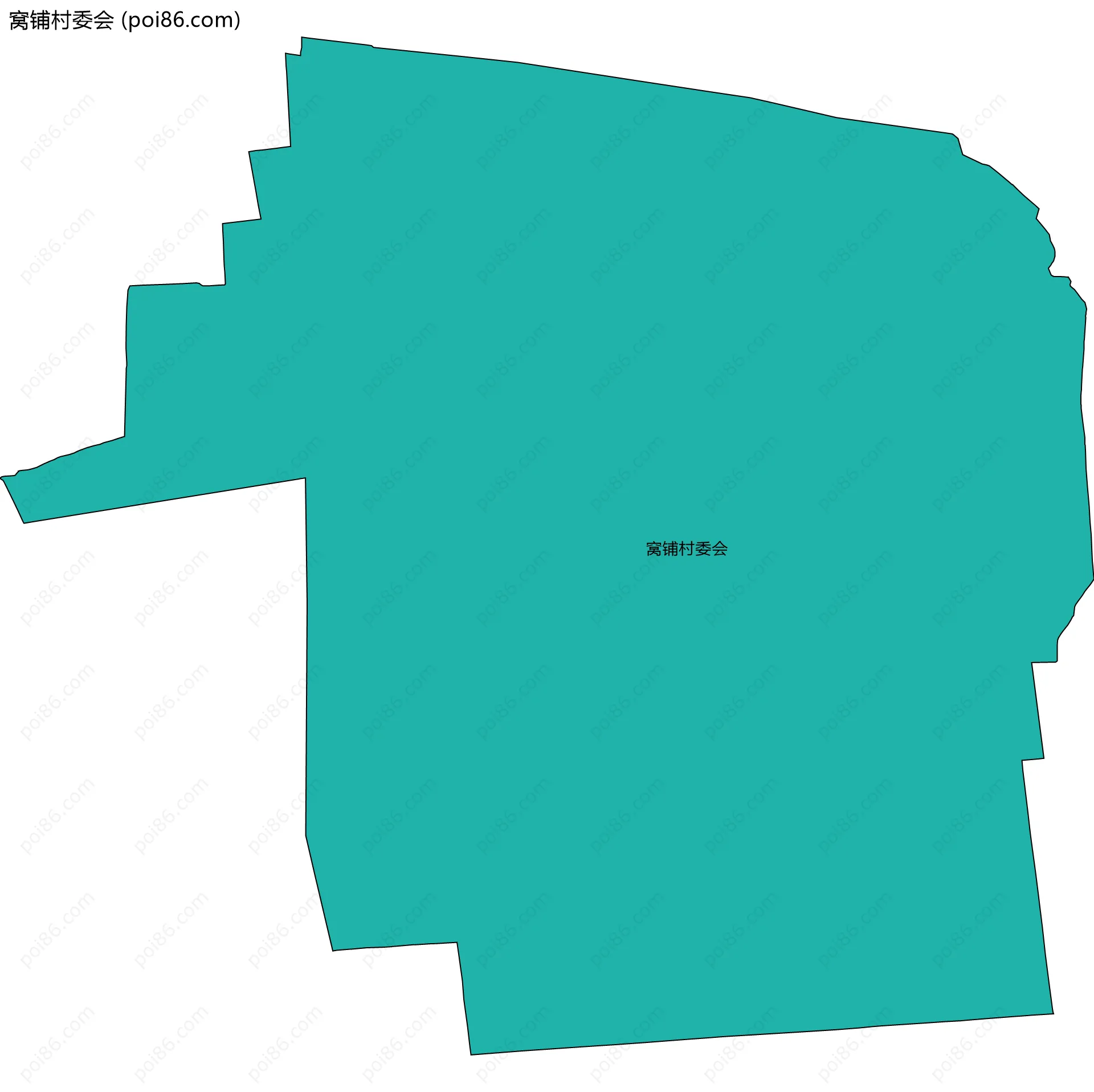 窝铺村委会边界地图