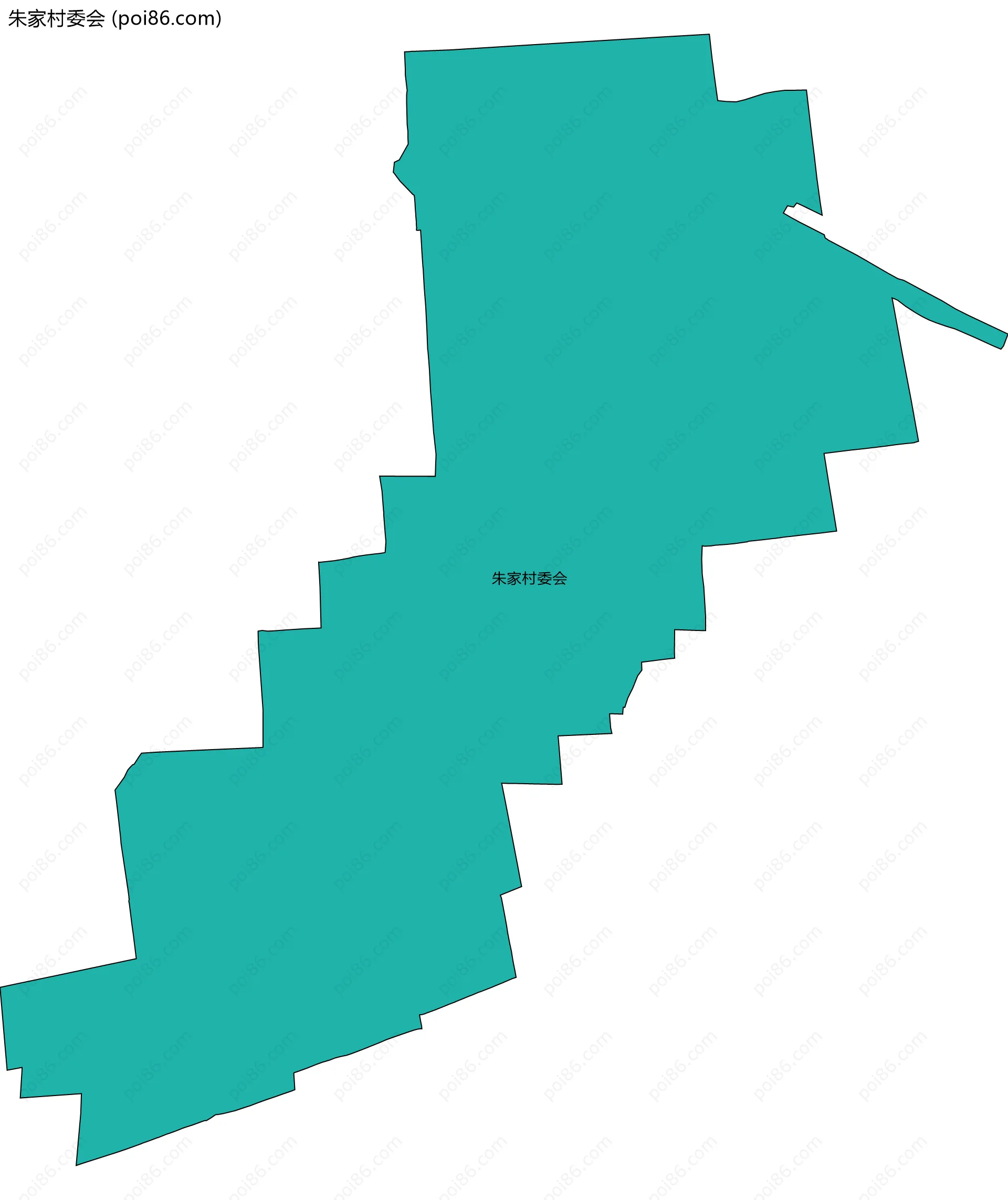 朱家村委会边界地图