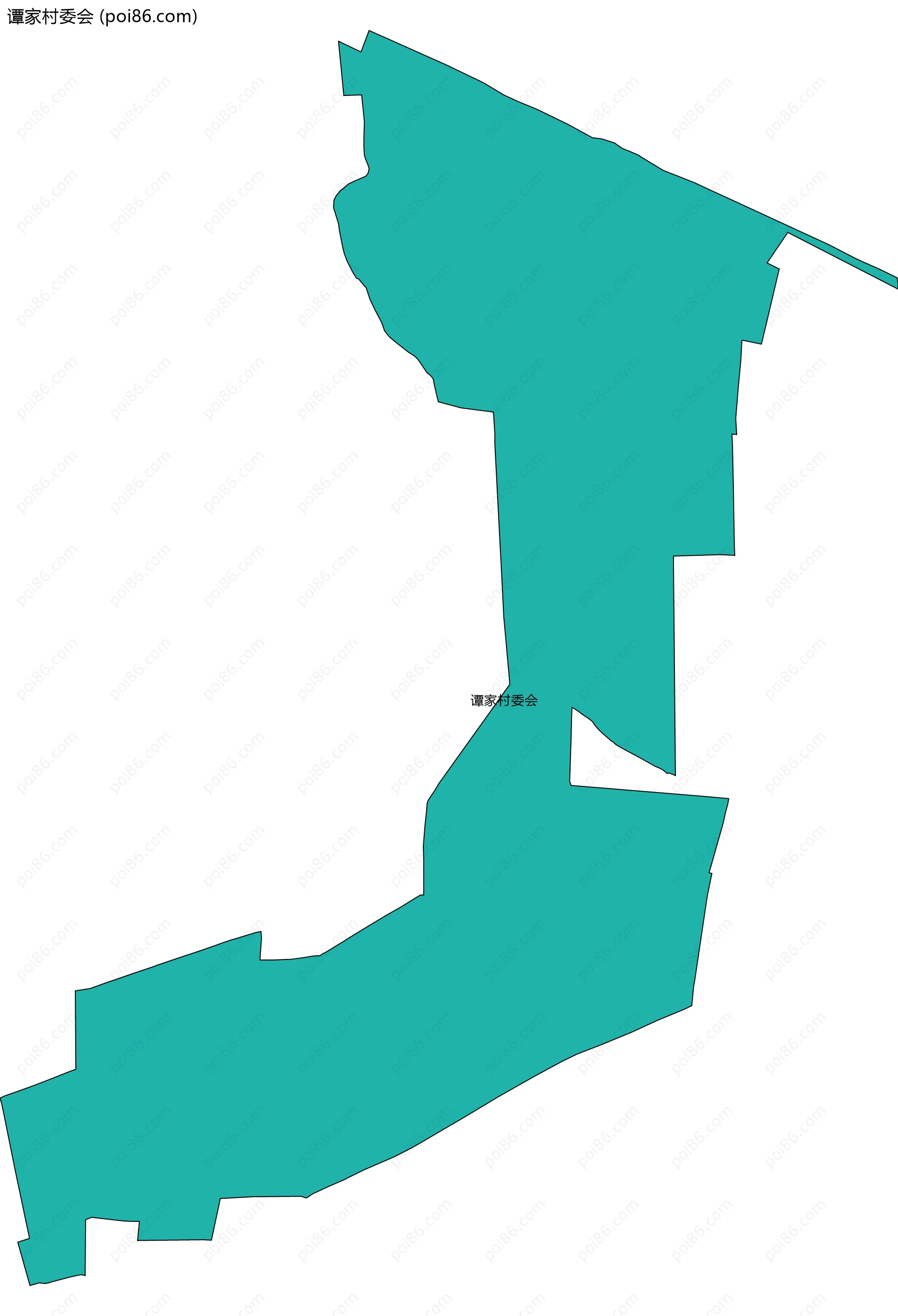谭家村委会边界地图