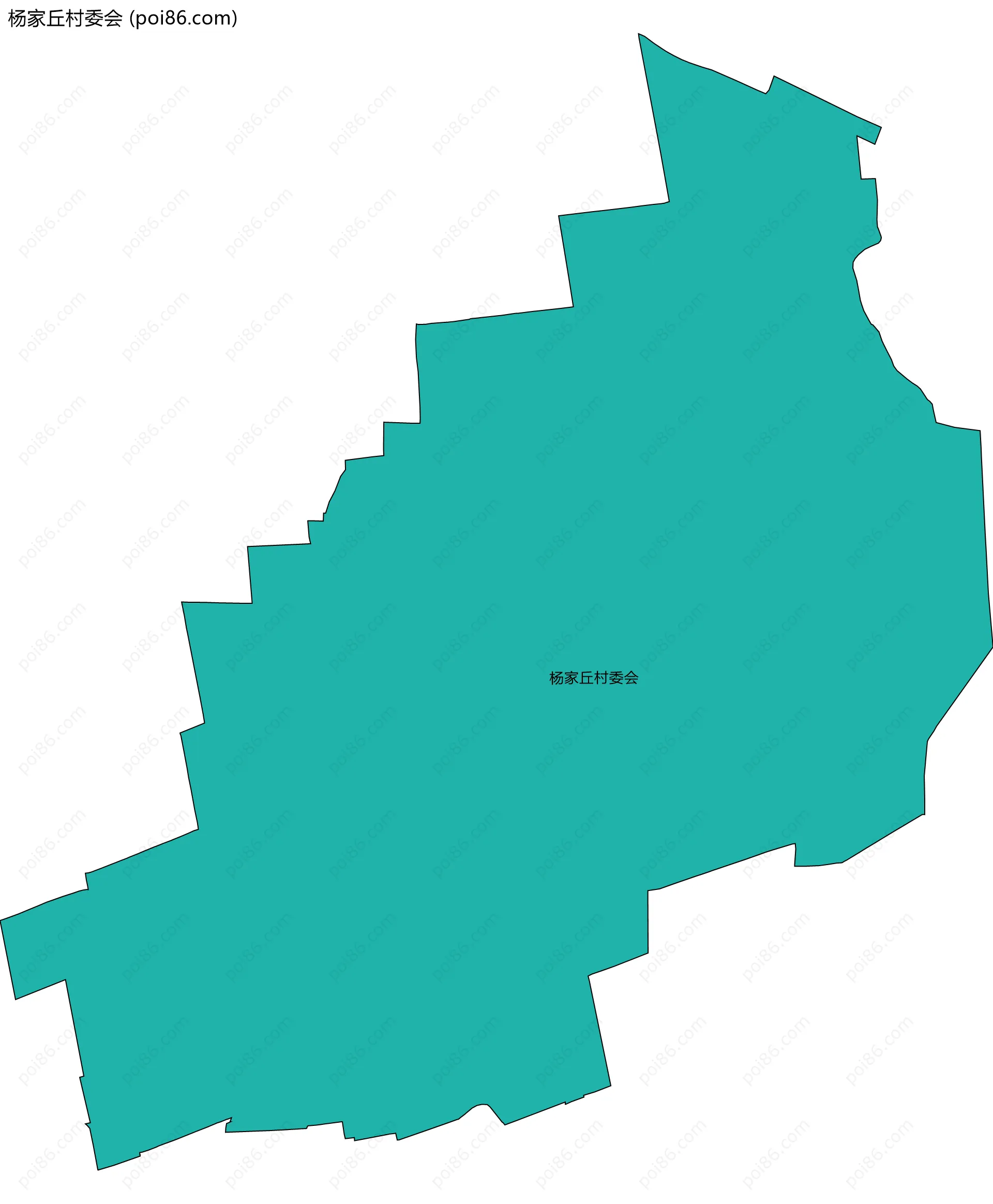 杨家丘村委会边界地图