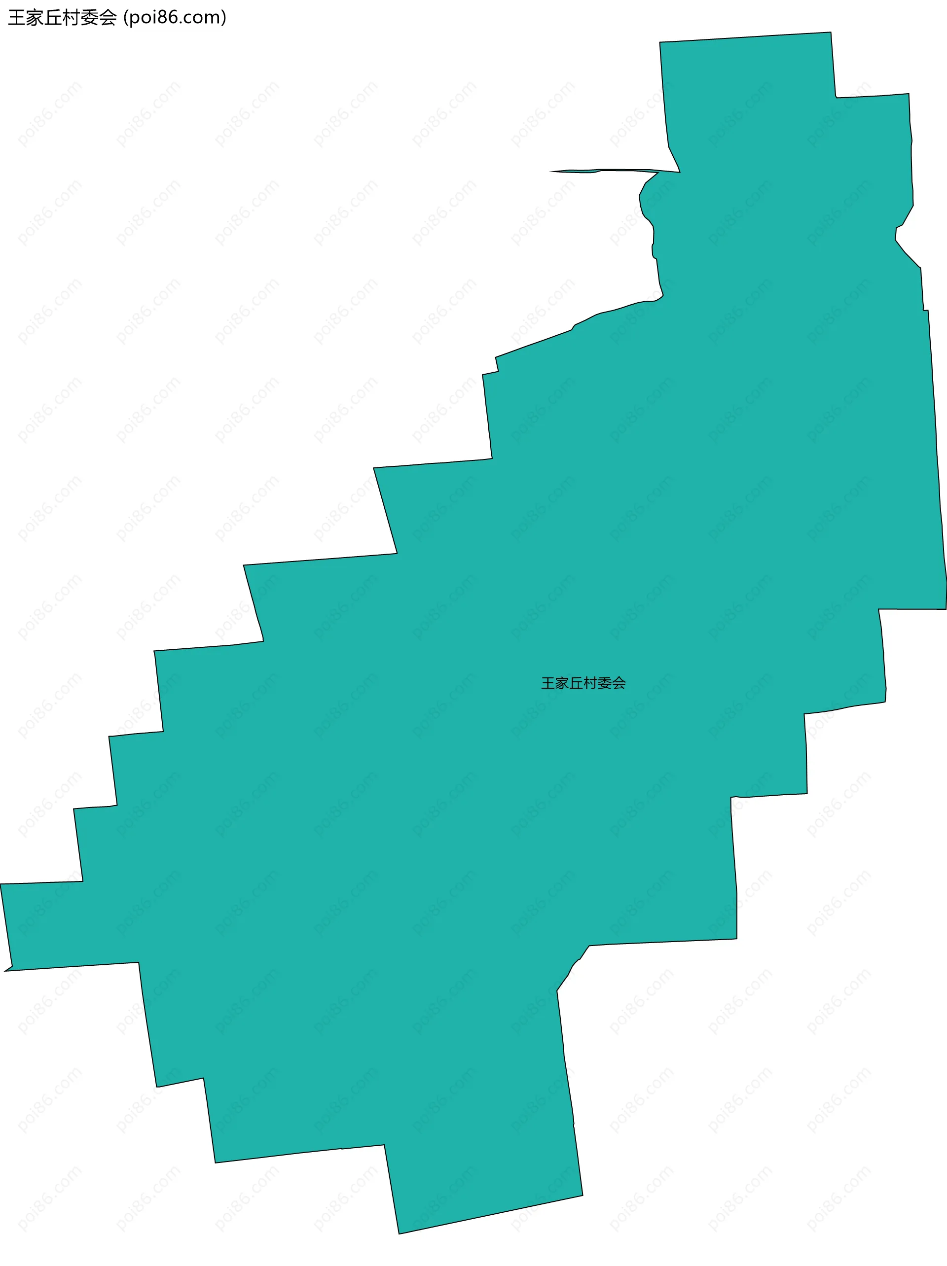 王家丘村委会边界地图