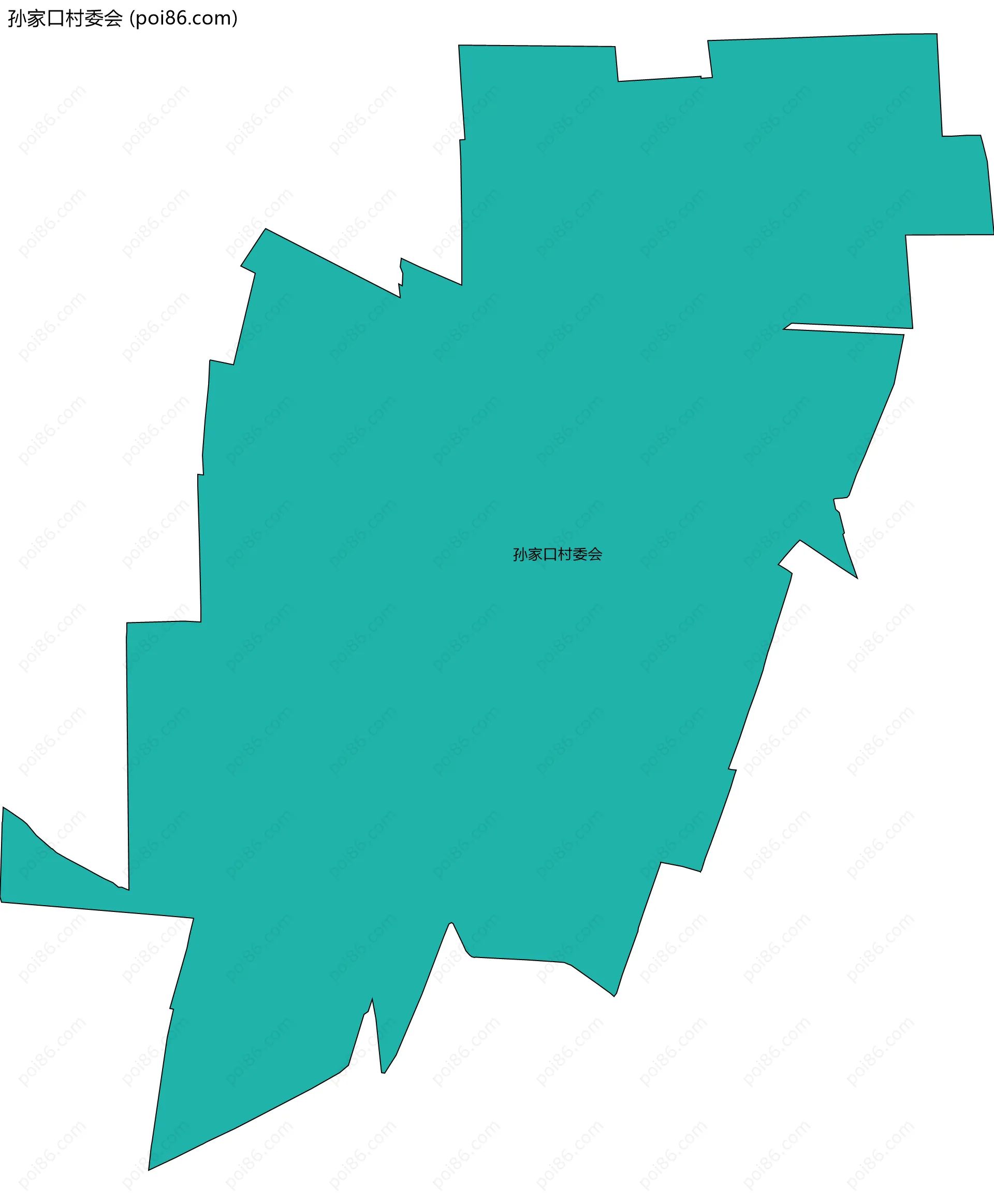 孙家口村委会边界地图