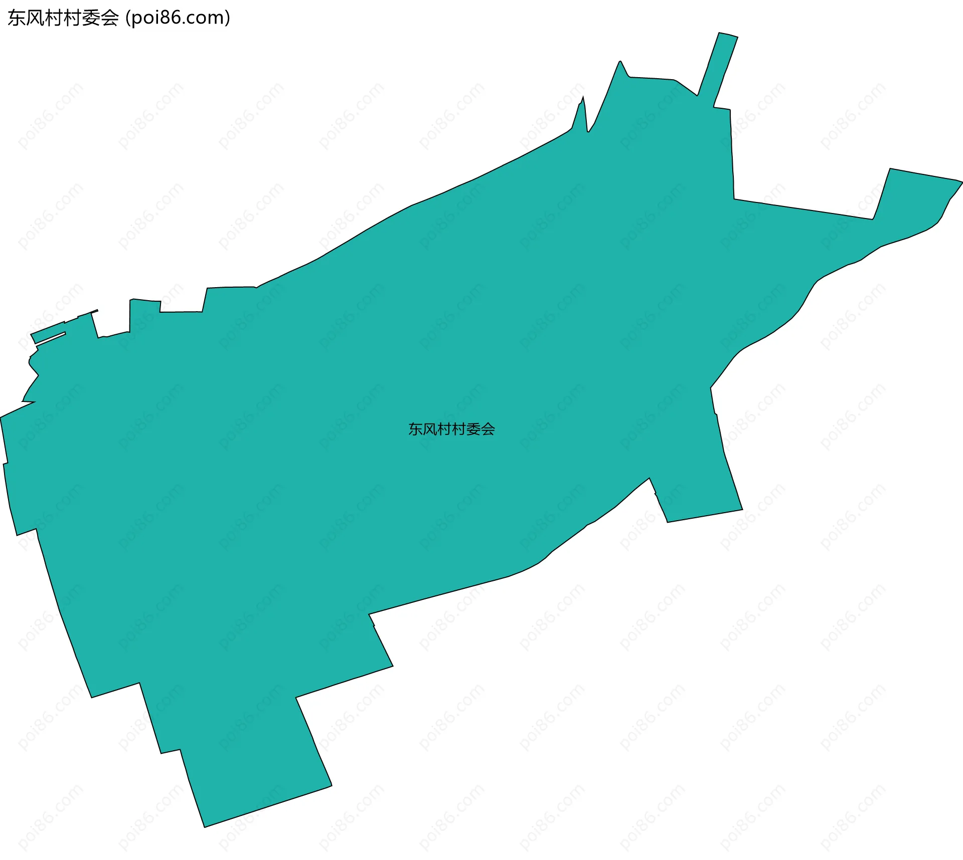 东风村村委会边界地图