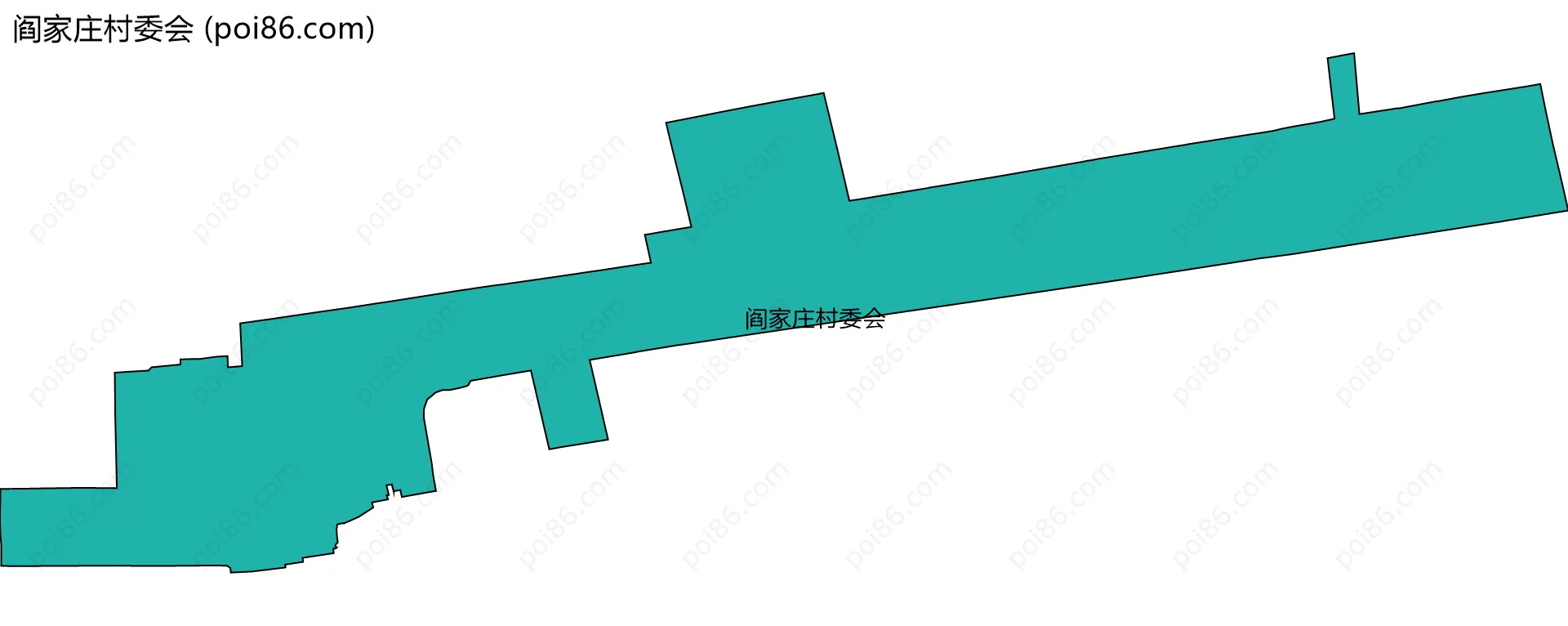 阎家庄村委会边界地图