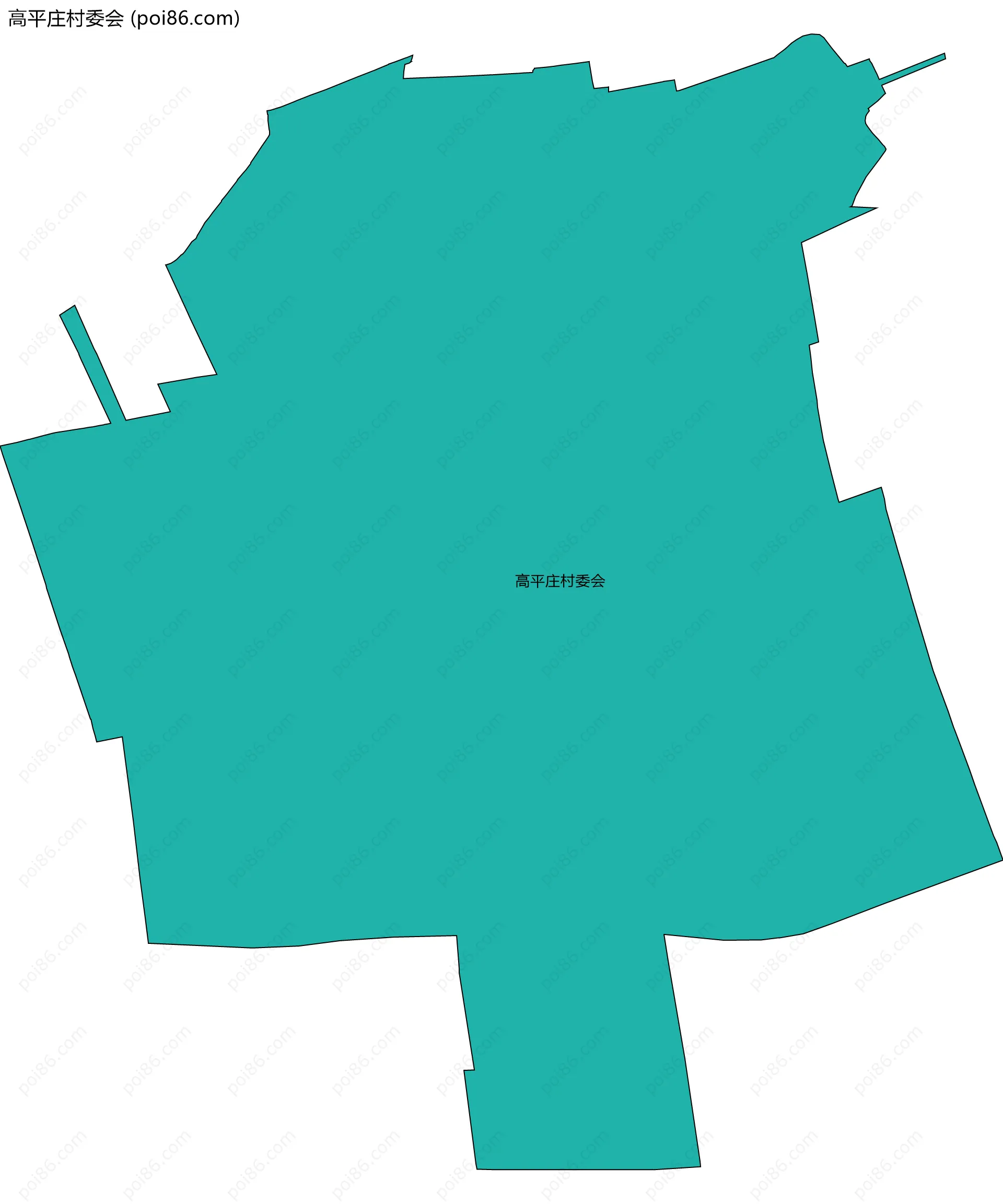 高平庄村委会边界地图