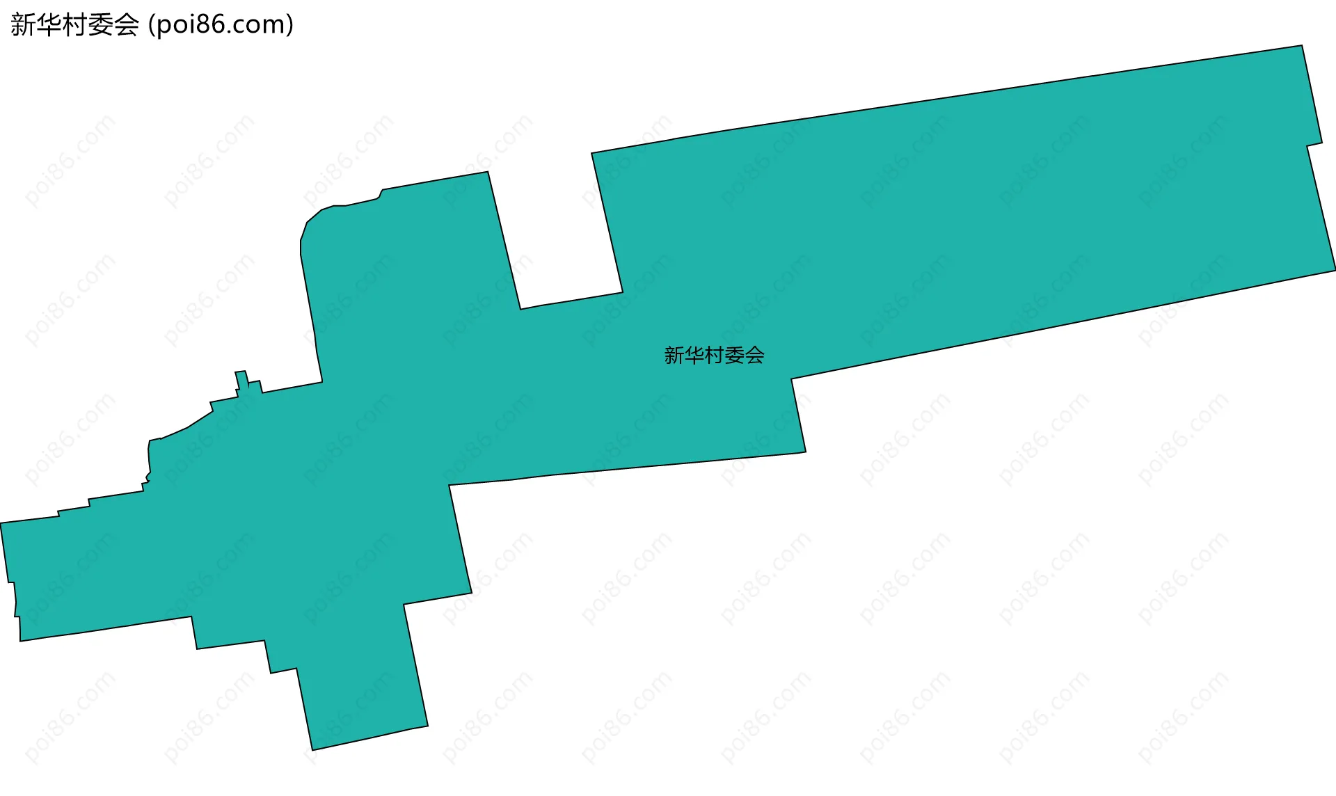 新华村委会边界地图