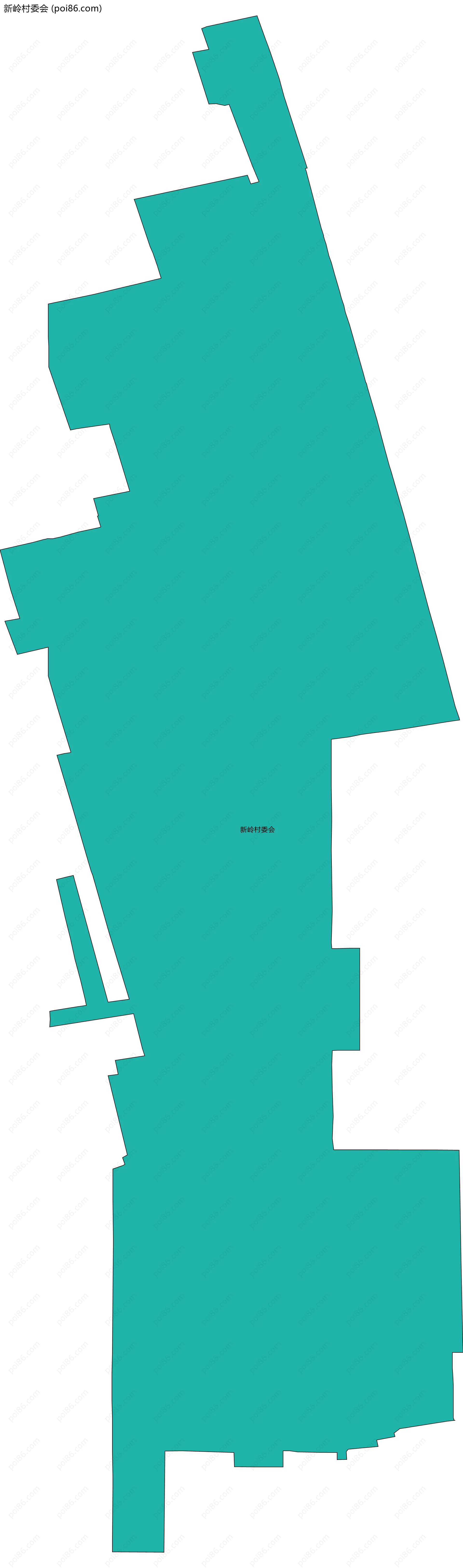 新岭村委会边界地图