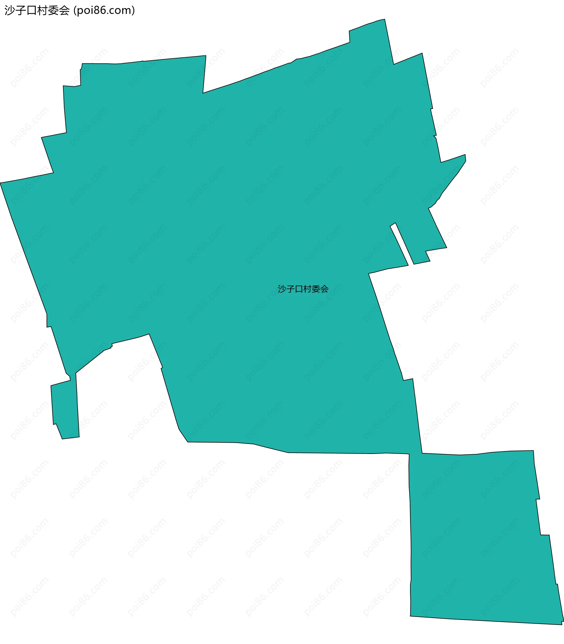 沙子口村委会边界地图