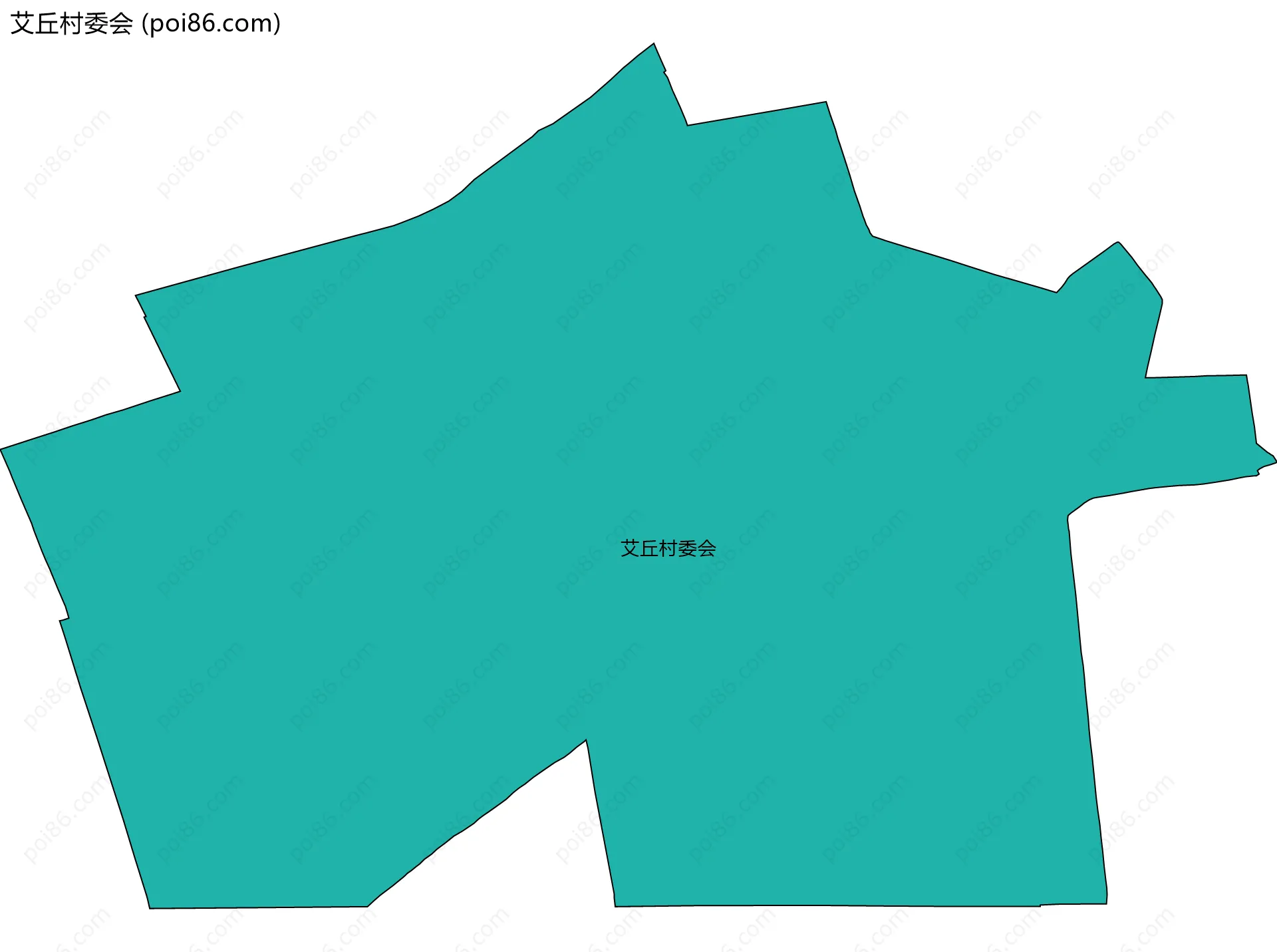 艾丘村委会边界地图