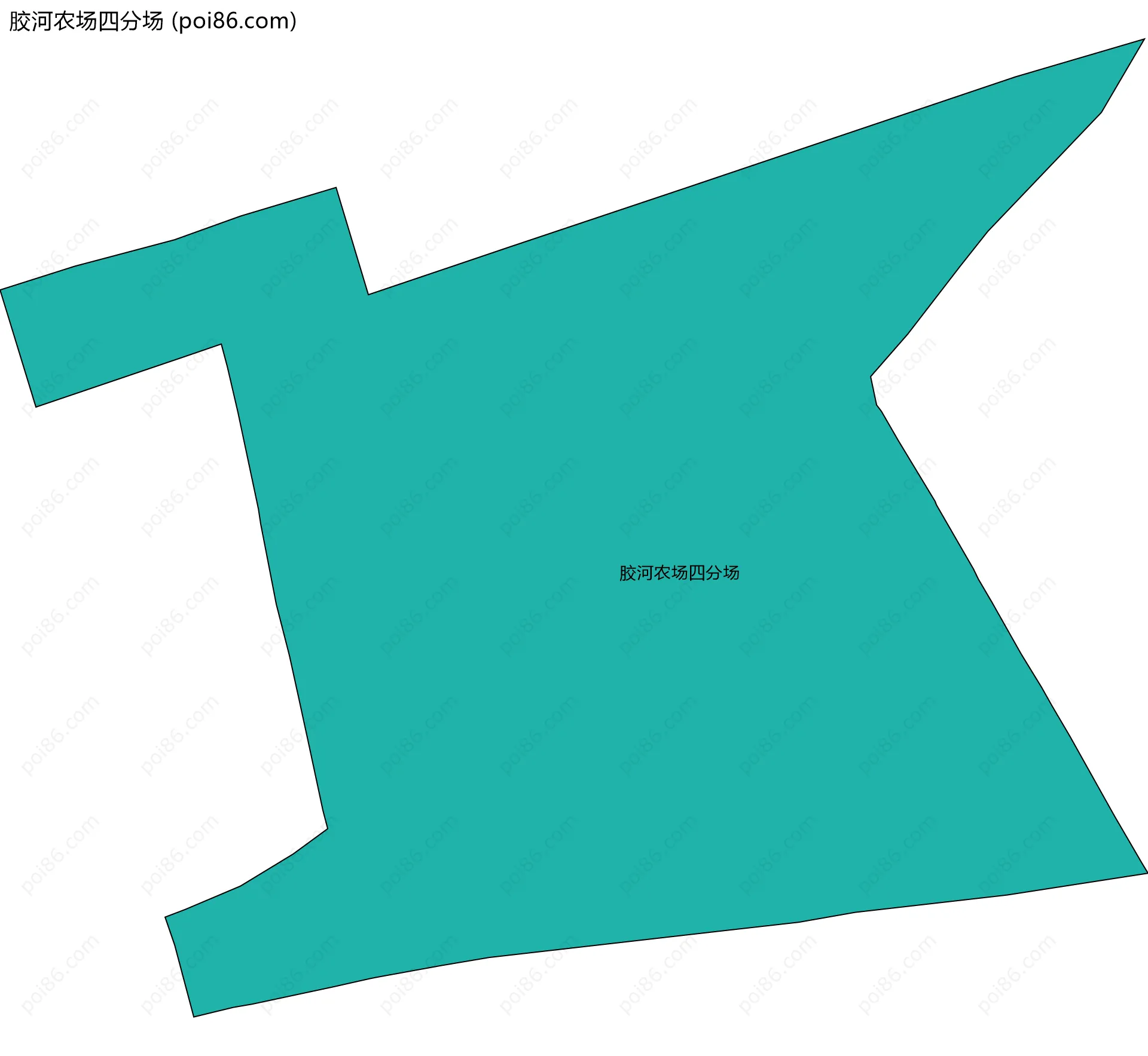 胶河农场四分场边界地图