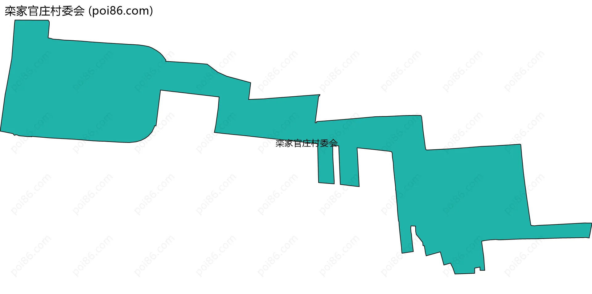 栾家官庄村委会边界地图