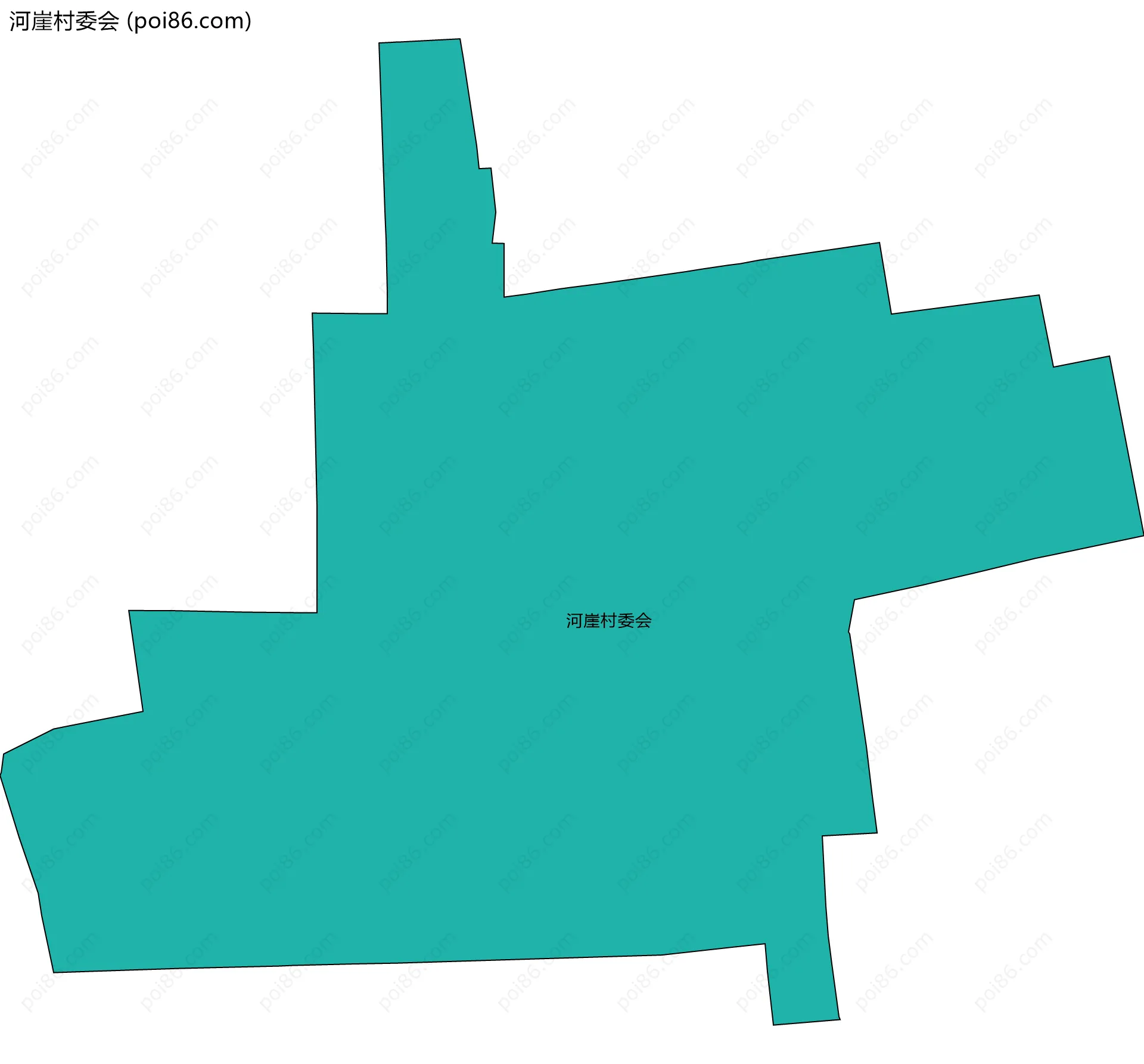 河崖村委会边界地图