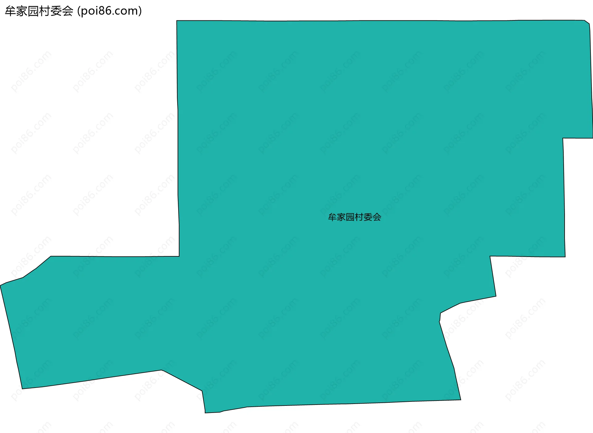 牟家园村委会边界地图