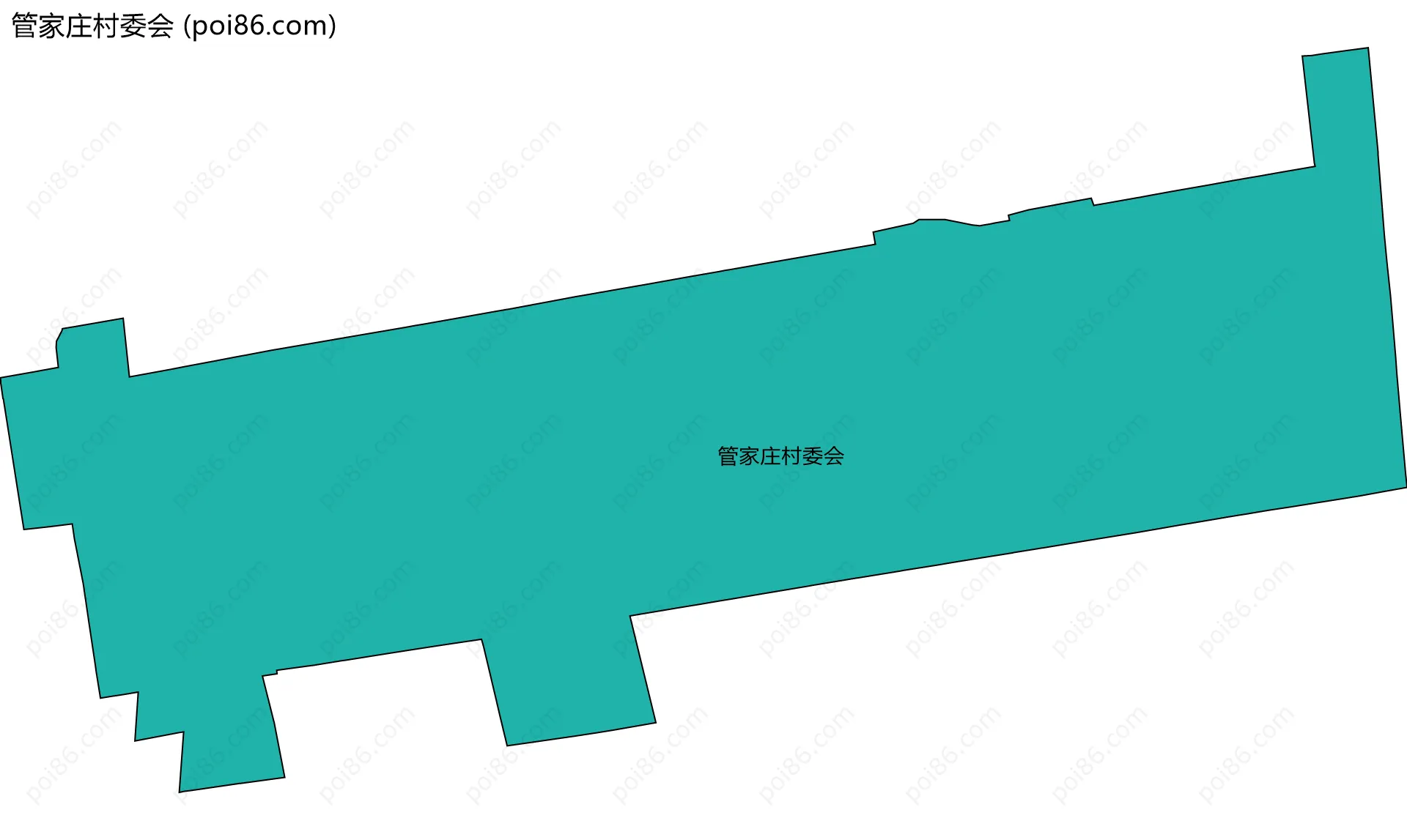 管家庄村委会边界地图