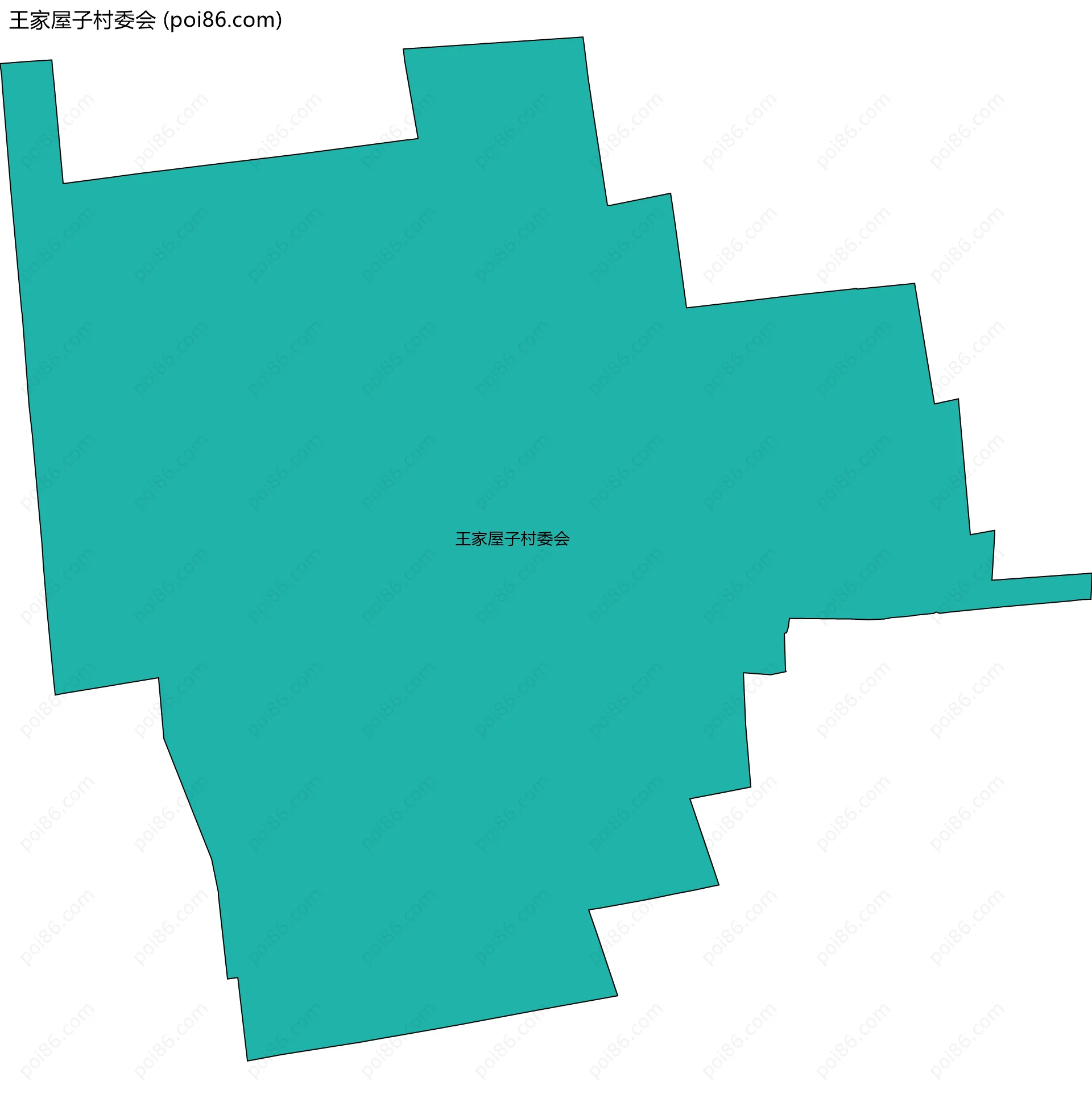 王家屋子村委会边界地图