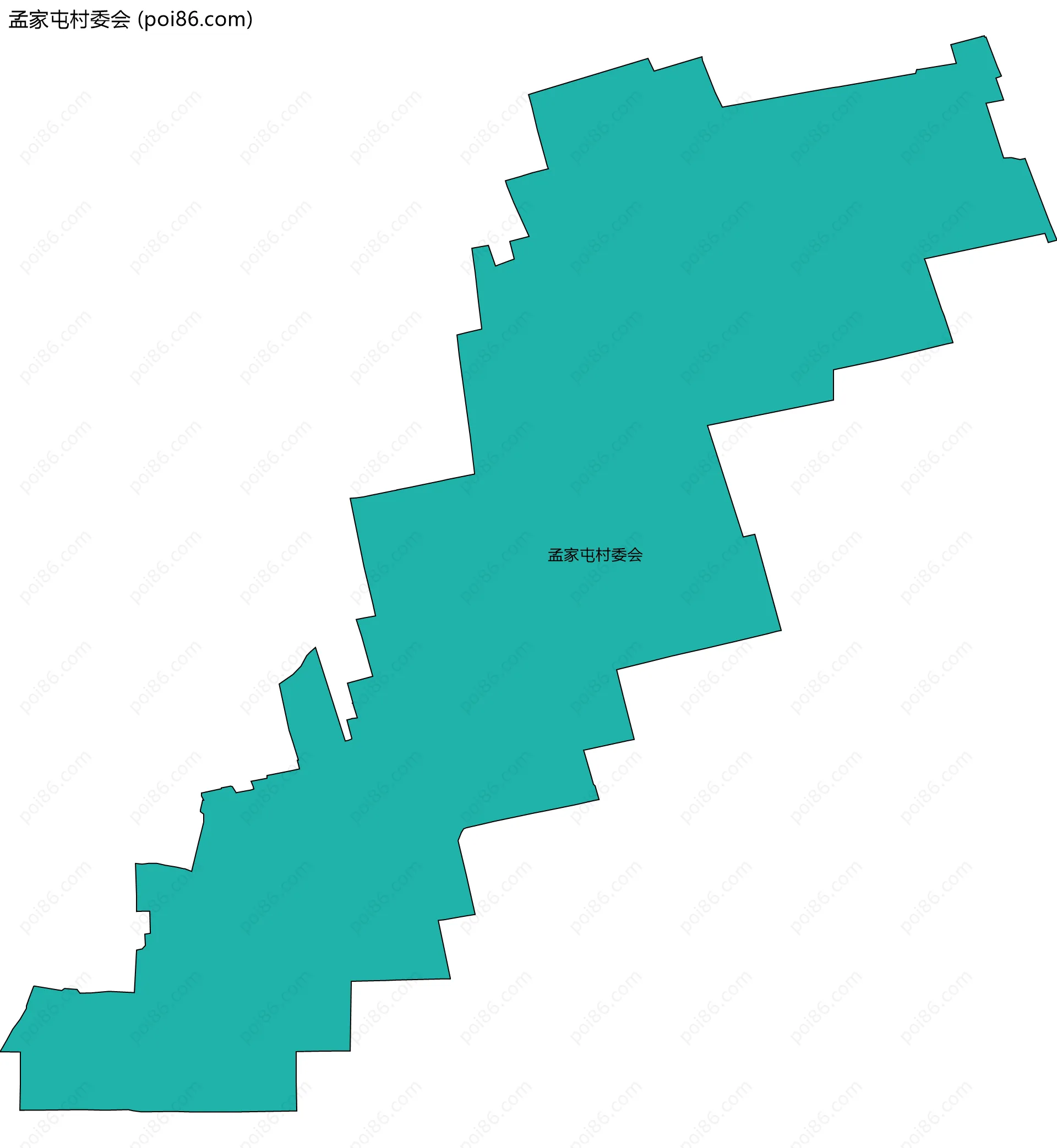 孟家屯村委会边界地图
