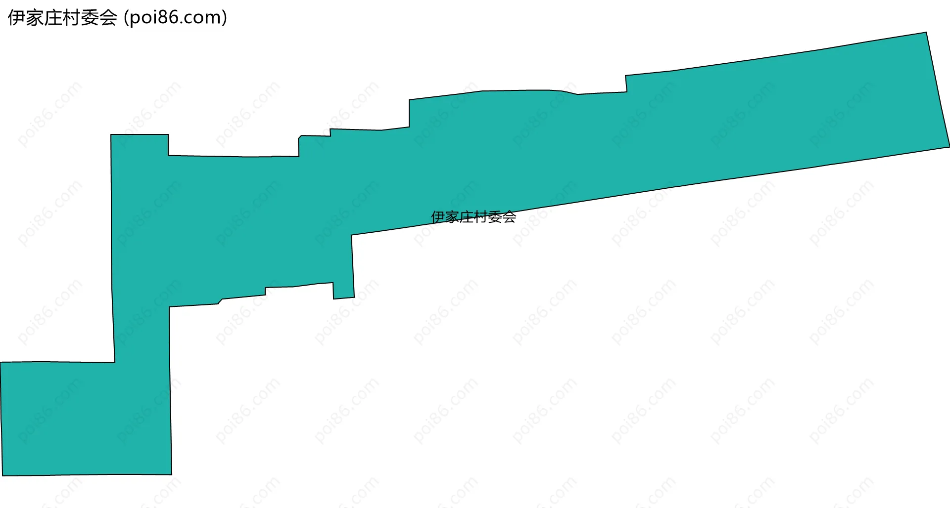 伊家庄村委会边界地图