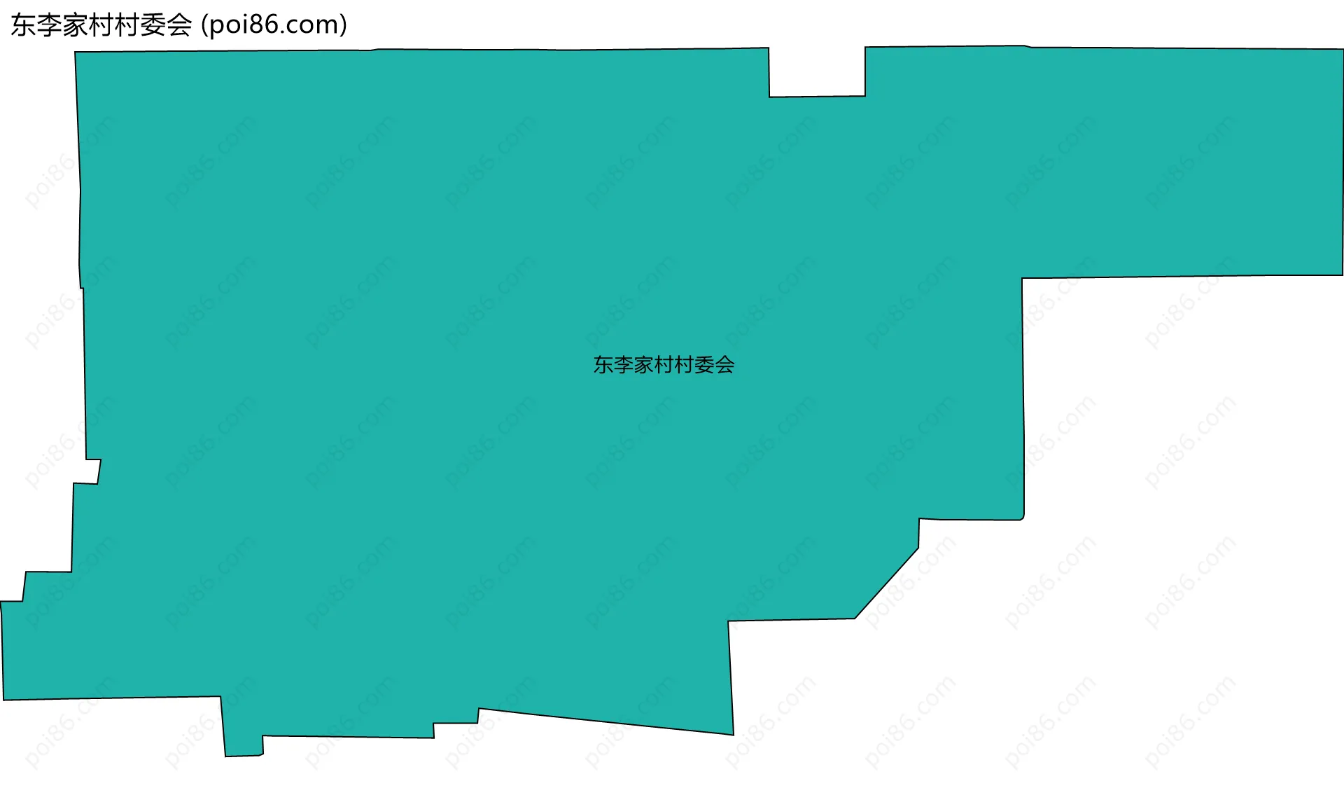 东李家村村委会边界地图